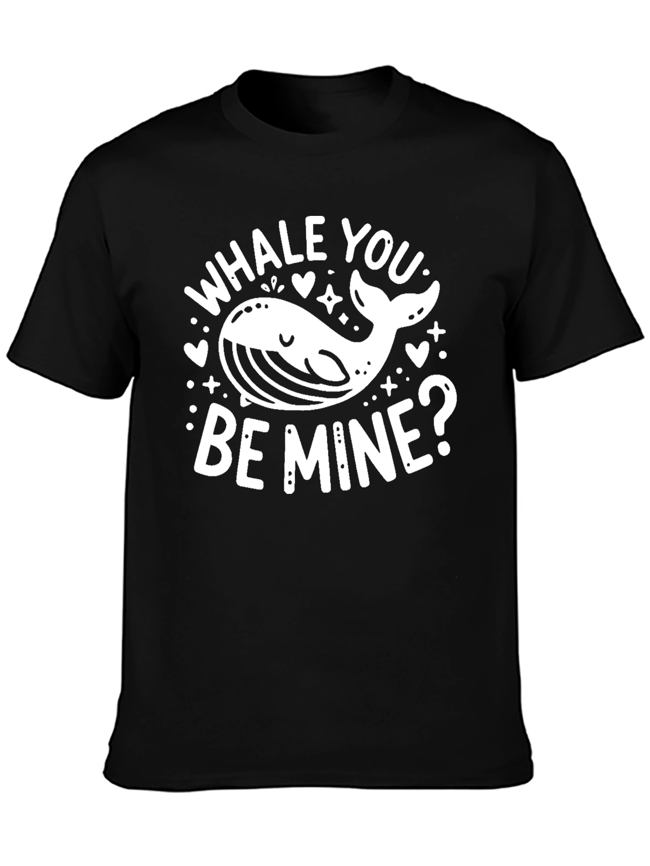 Whale You Be Mine? Graphic Tee - Black