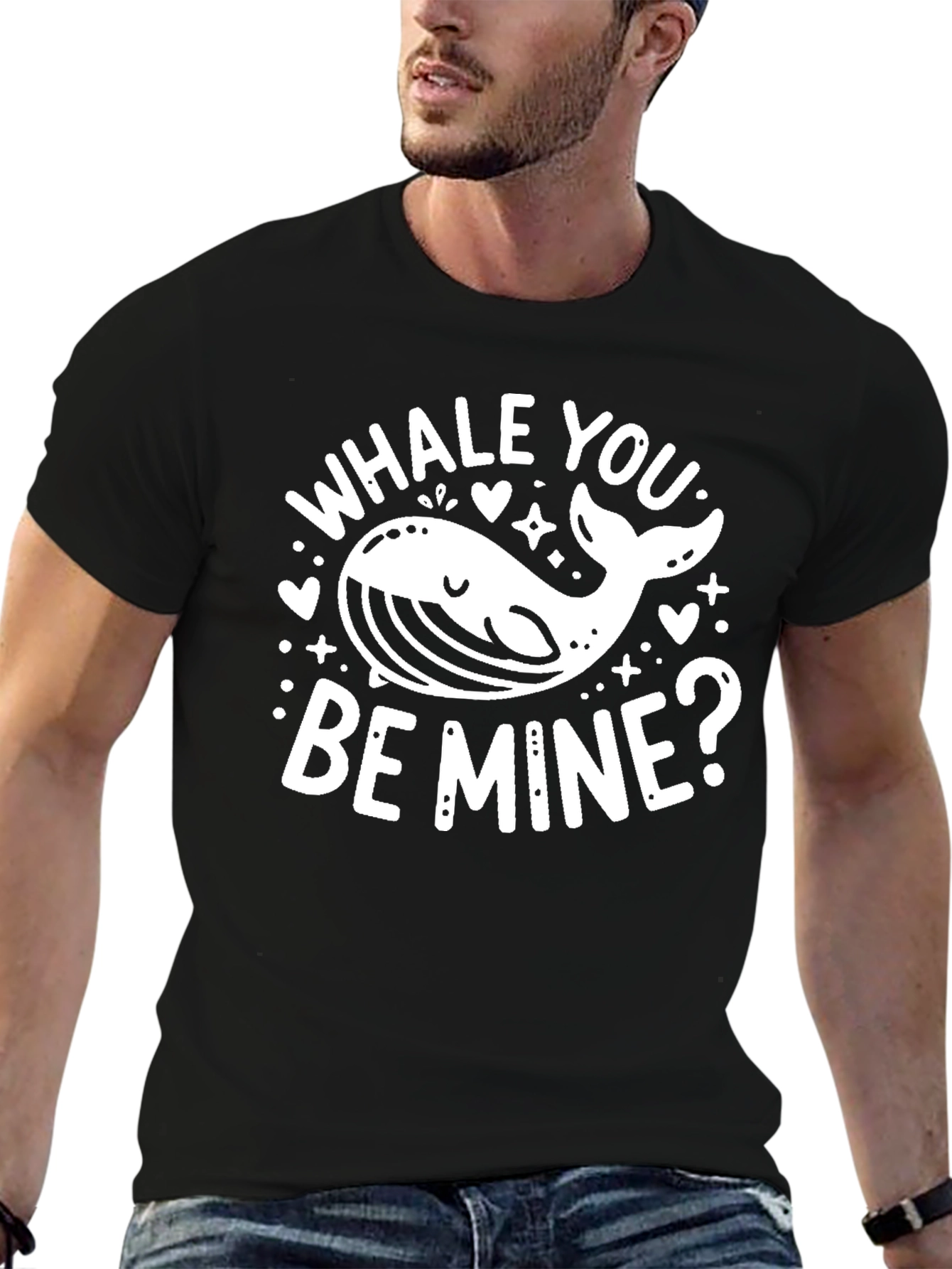 Whale You Be Mine? Graphic Tee - Black