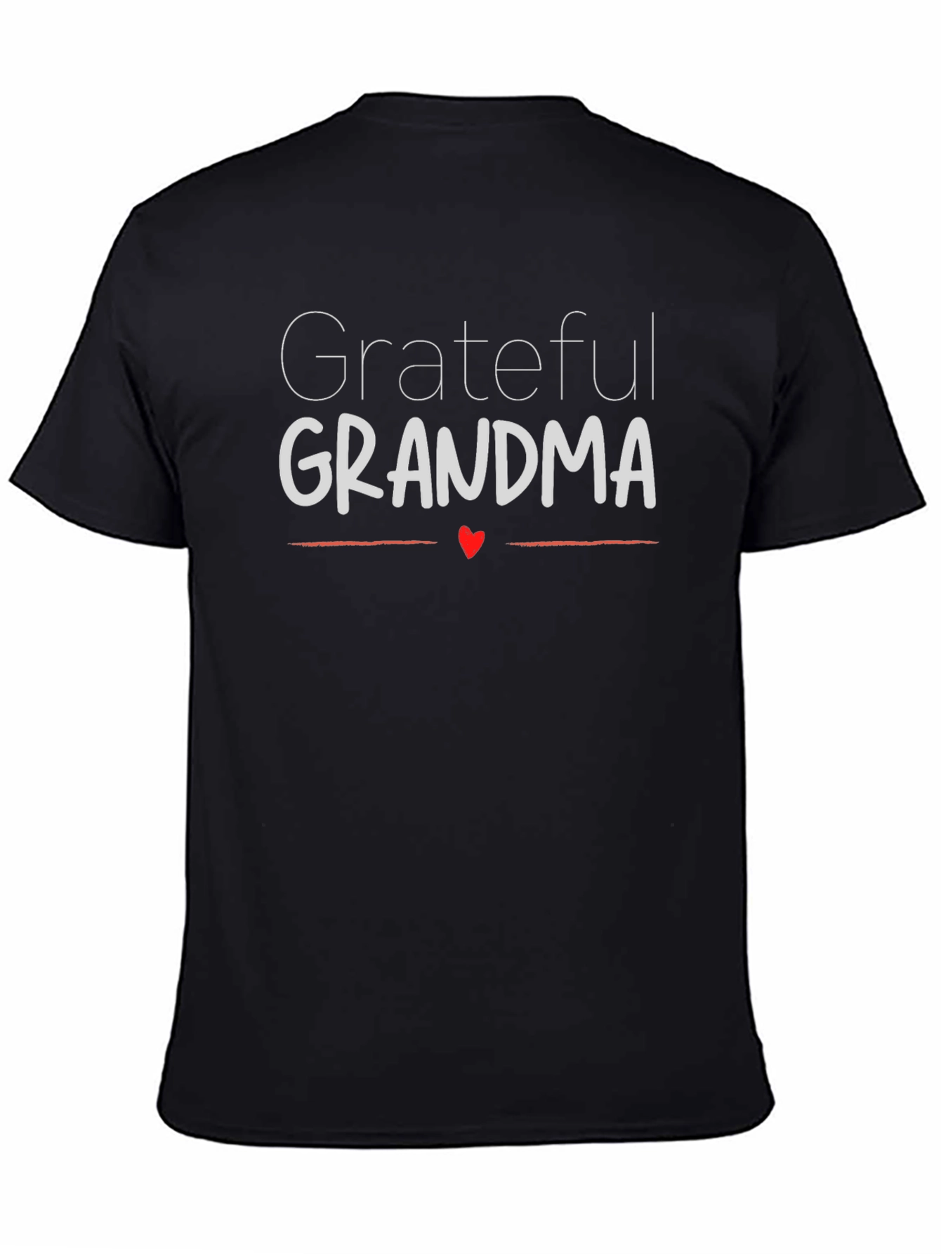 Grateful Grandma Graphic Tee - Black Crew Neck