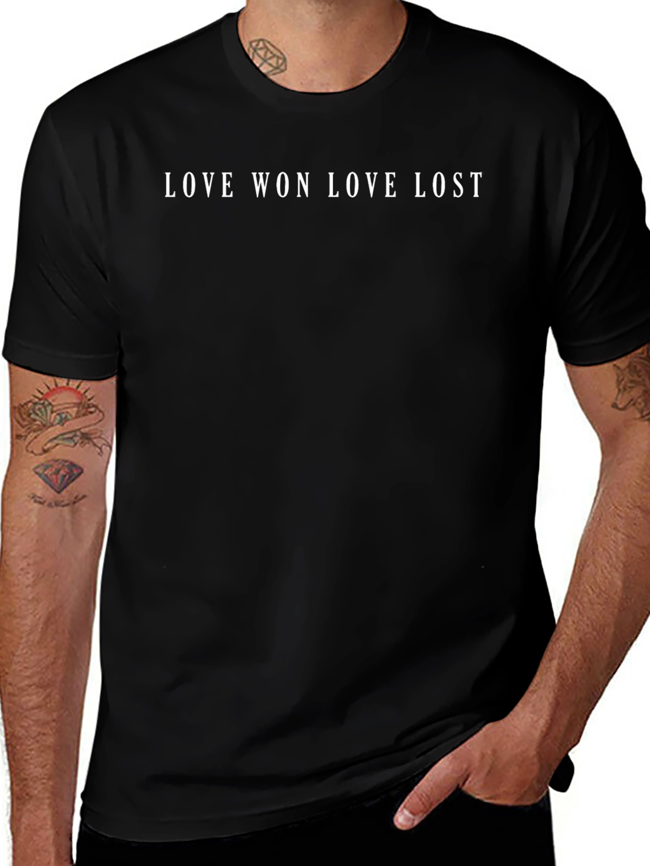 Love Won Love Lost Black Graphic Tee