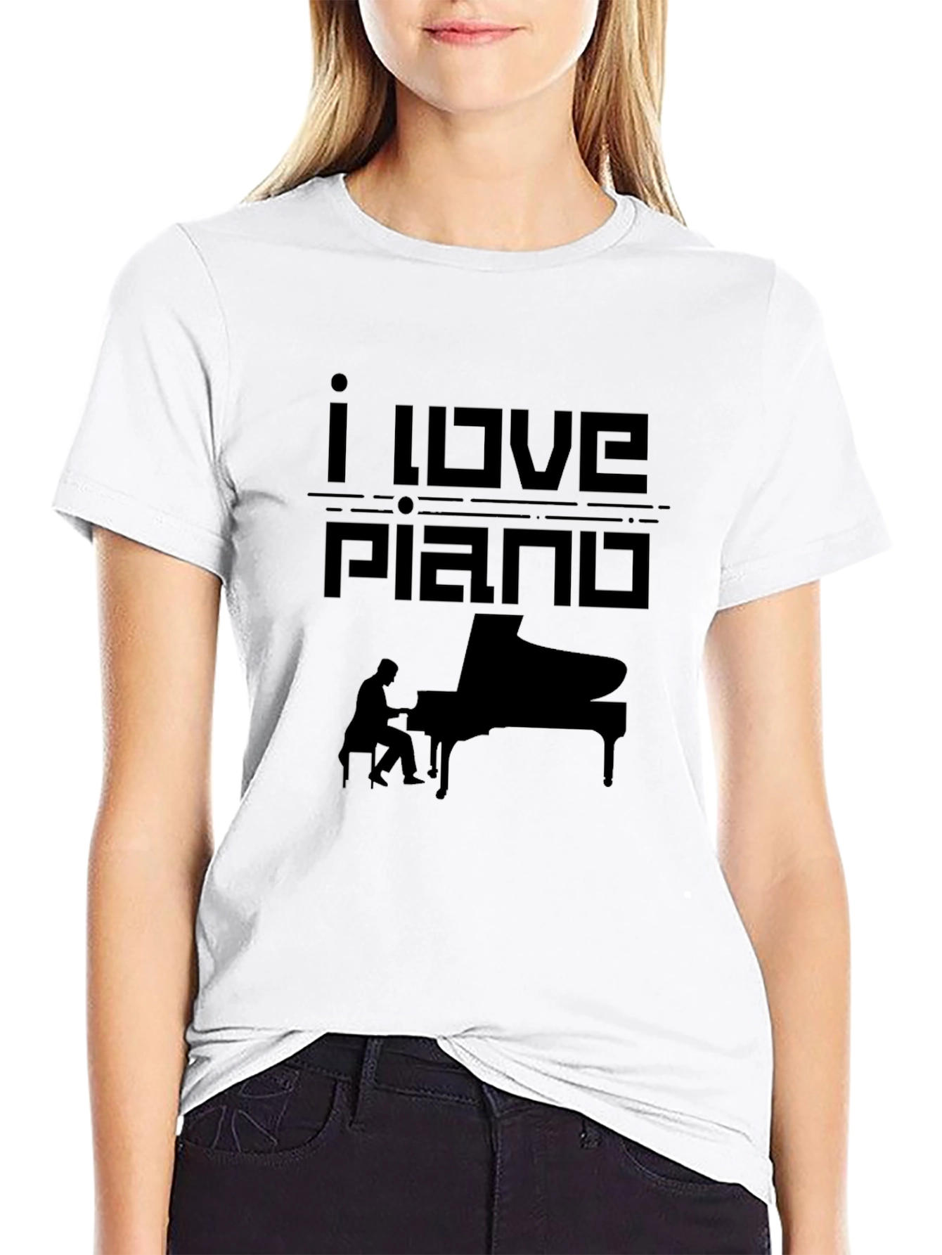 I Love Piano Graphic Tee