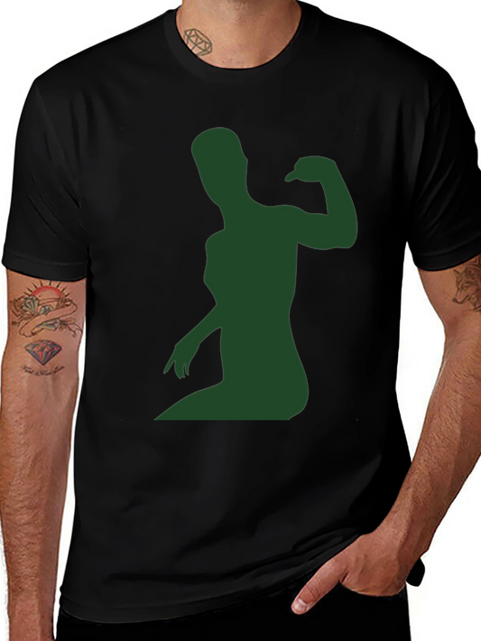 Muscle Woman Silhouette Graphic Tee