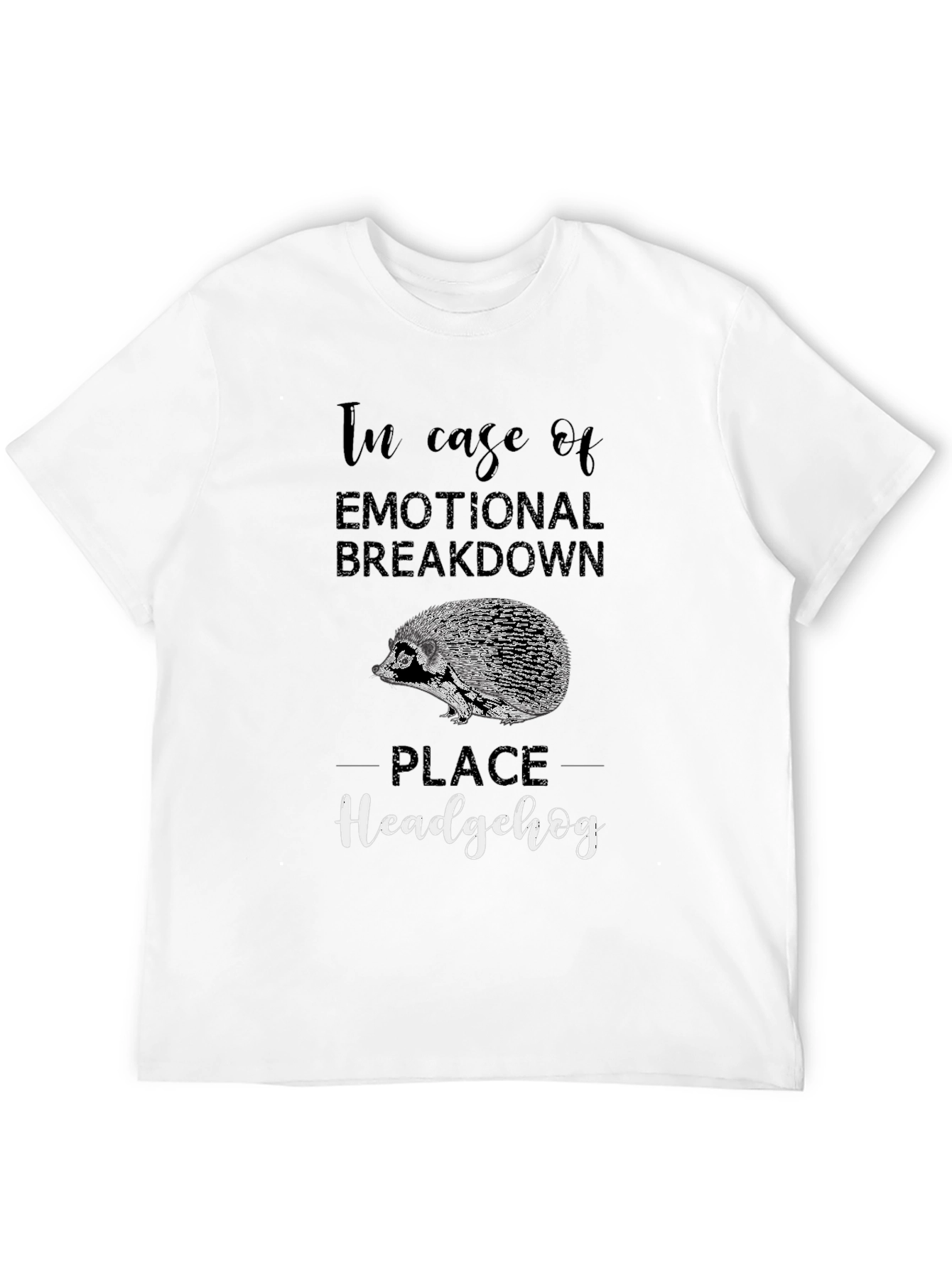 Emotional Breakdown Hedgehog Graphic T-Shirt