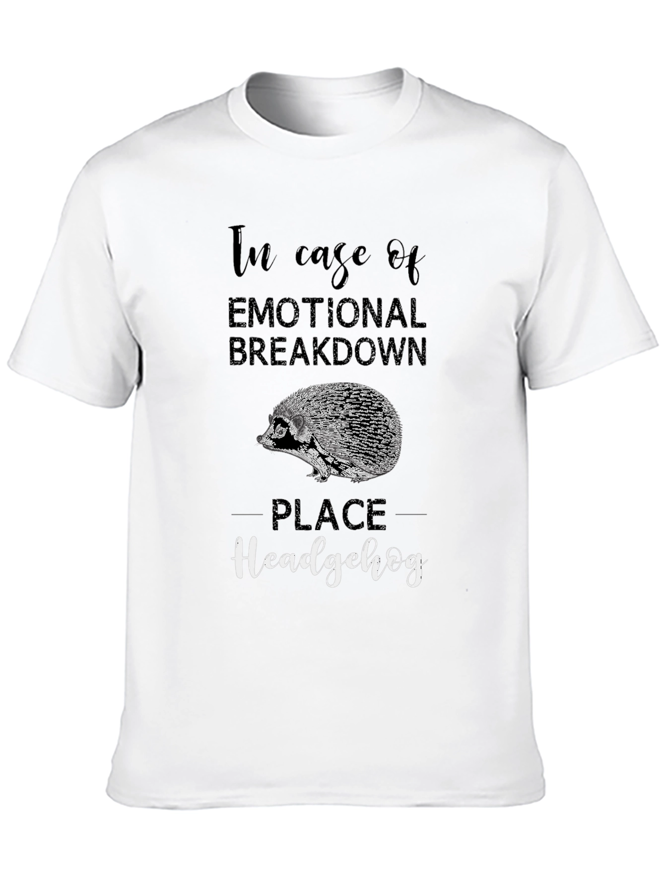Emotional Breakdown Hedgehog Graphic T-Shirt