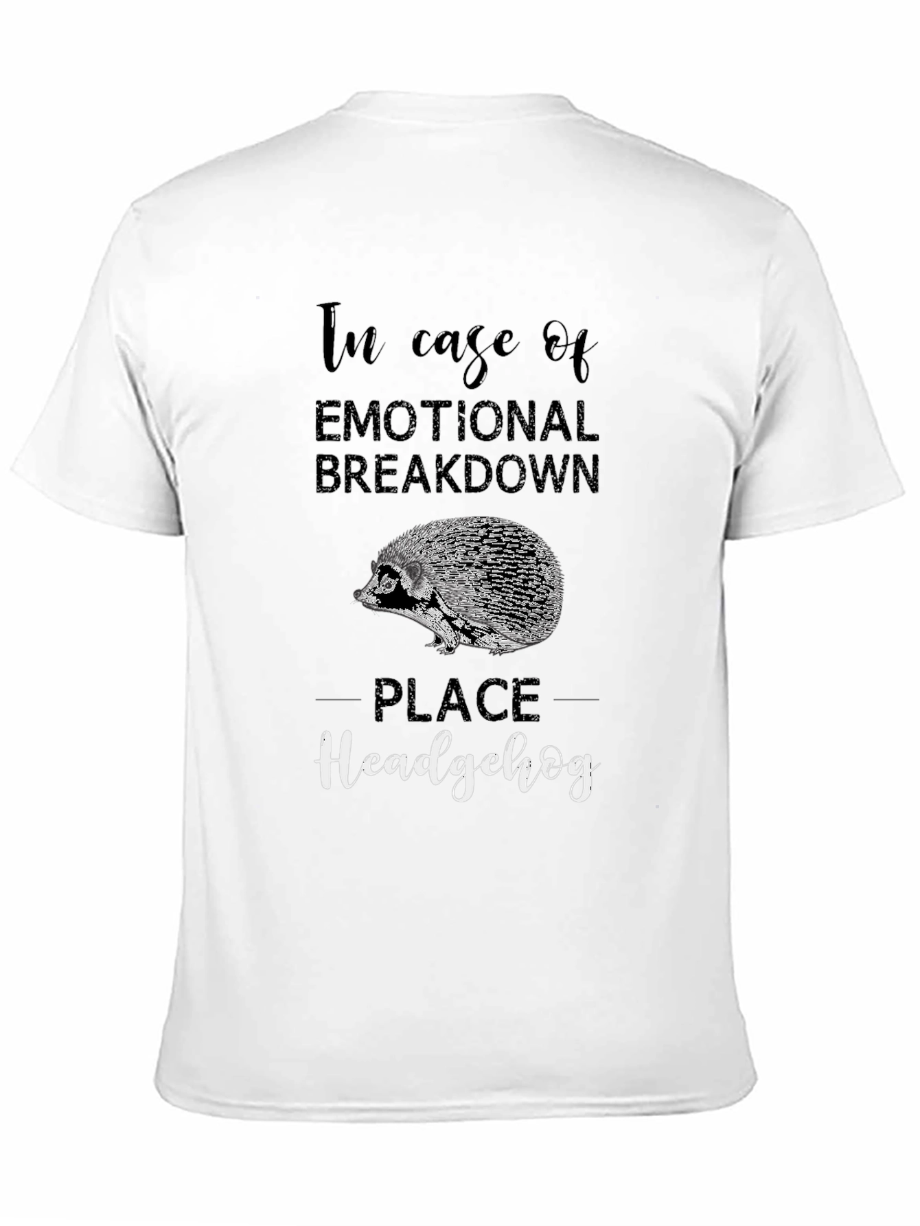 Emotional Breakdown Hedgehog Graphic T-Shirt