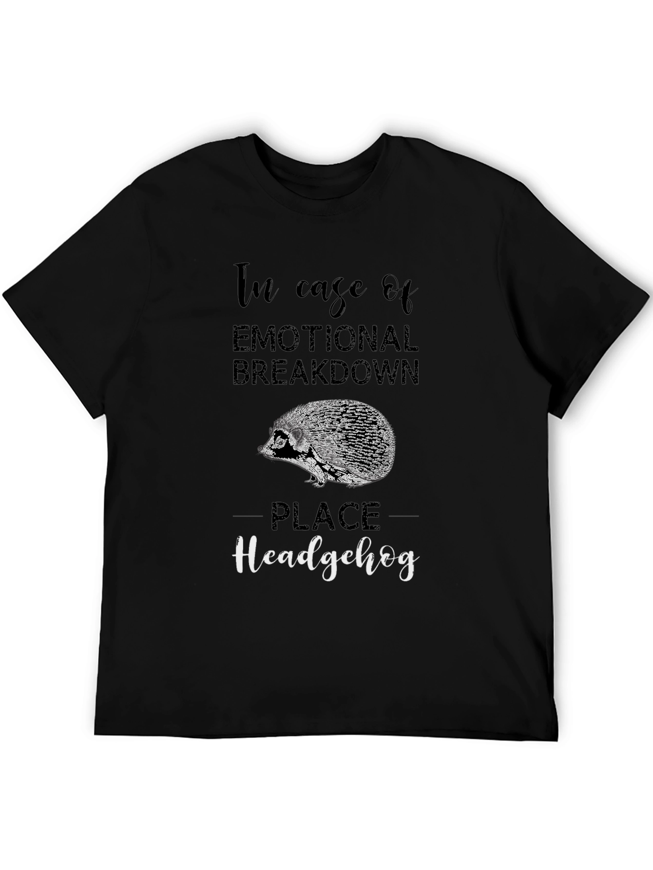 Emotional Breakdown Hedgehog Graphic T-Shirt