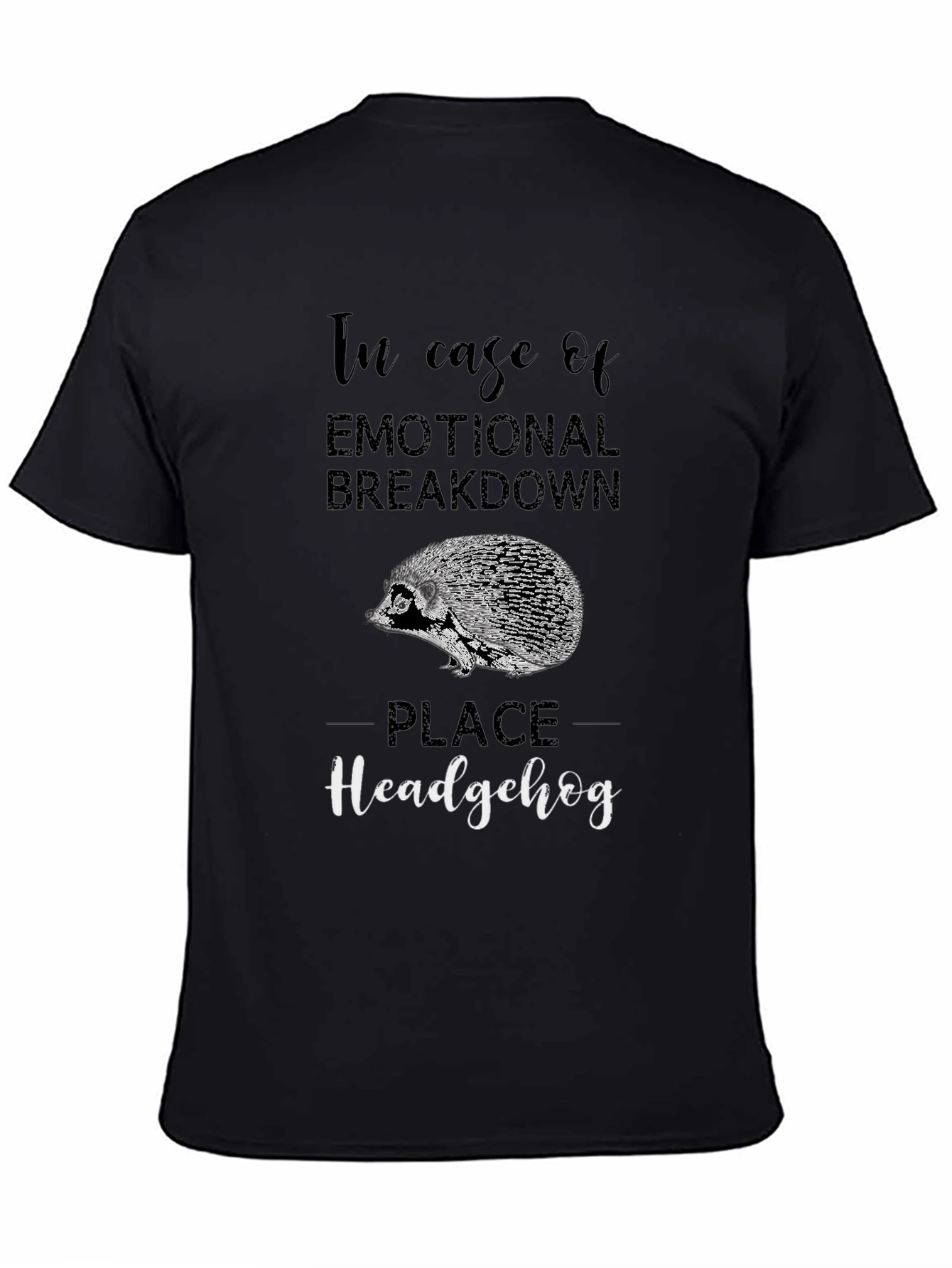 Emotional Breakdown Hedgehog Graphic T-Shirt