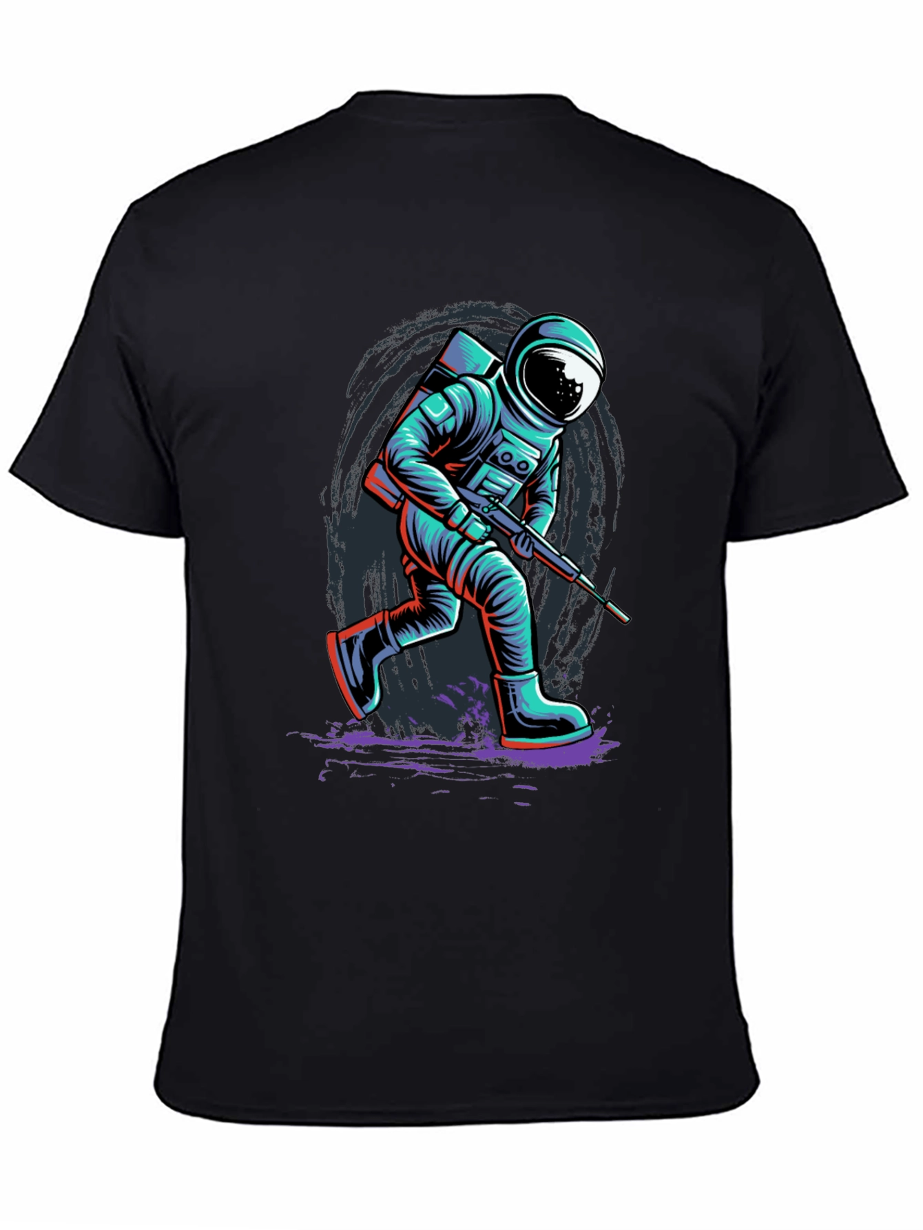 Astronaut Graphic Print T-Shirt - Sci-Fi Style