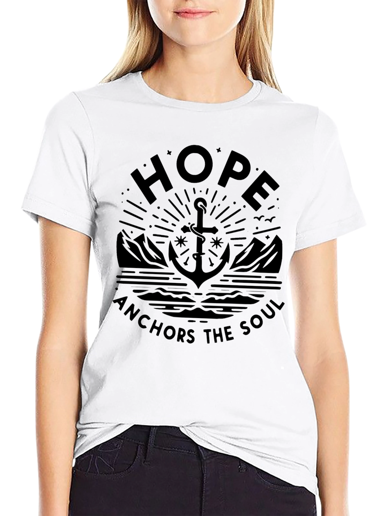 Hope Anchors the Soul Graphic T-Shirt