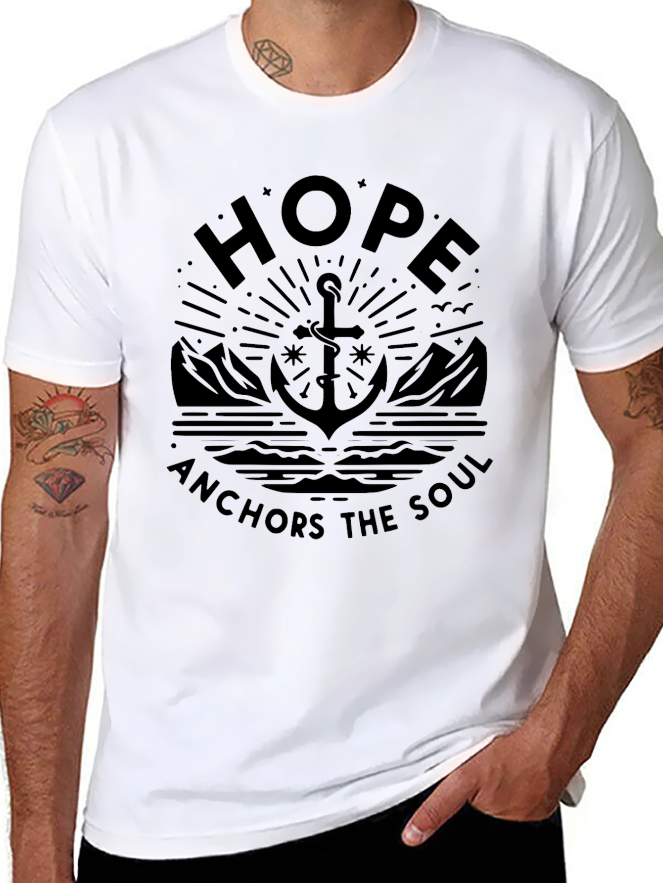 Hope Anchors the Soul Graphic T-Shirt