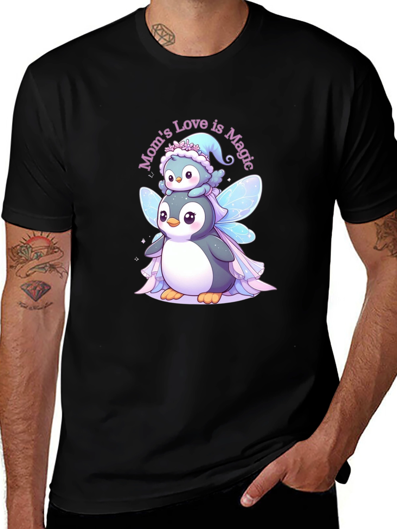 Moms Love is Magic Penguin T-Shirt