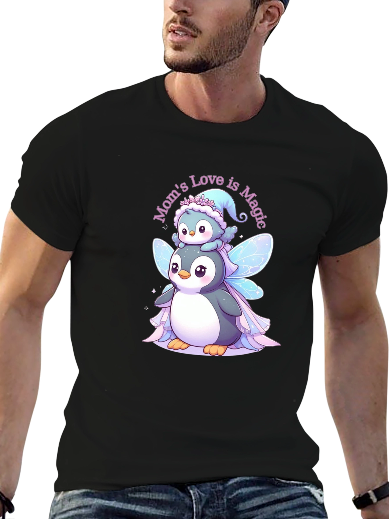 Moms Love is Magic Penguin T-Shirt