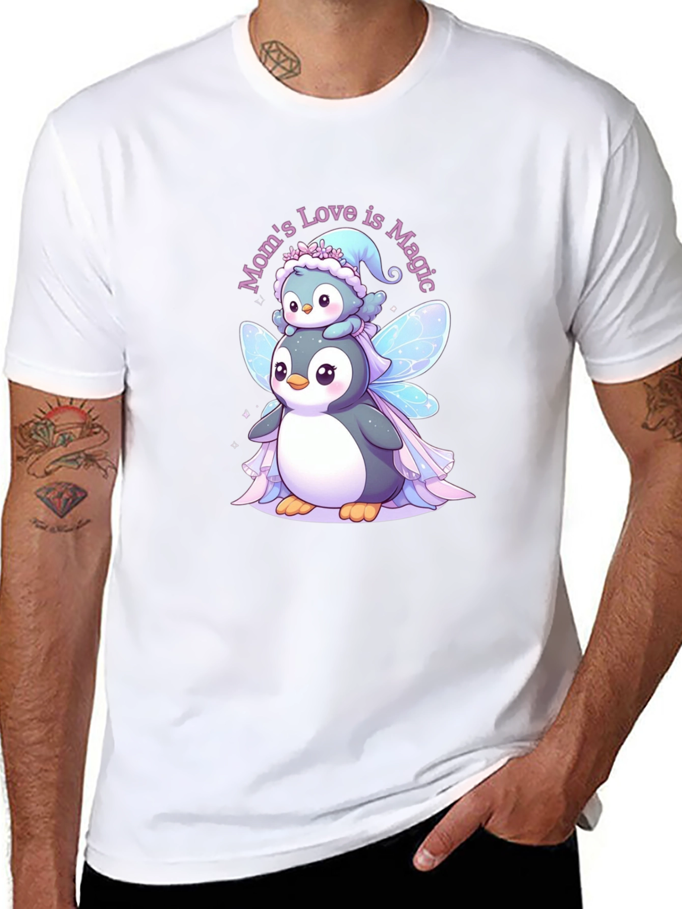 Moms Love is Magic Penguin T-Shirt