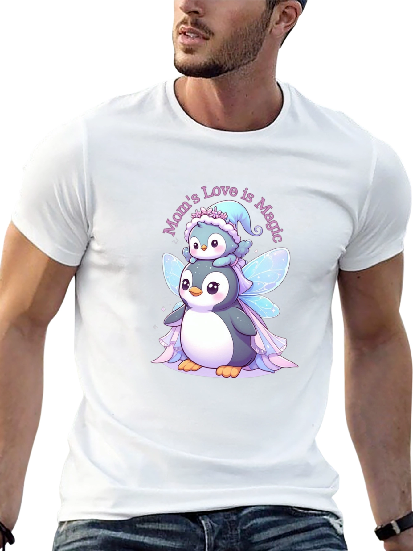 Moms Love is Magic Penguin T-Shirt