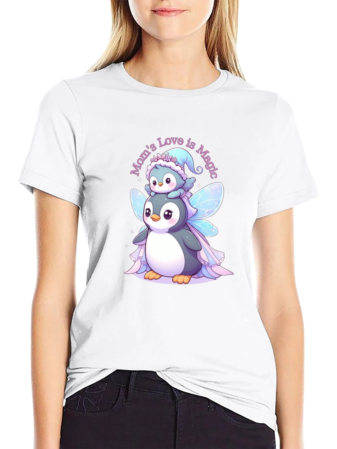 Moms Love is Magic Penguin T-Shirt