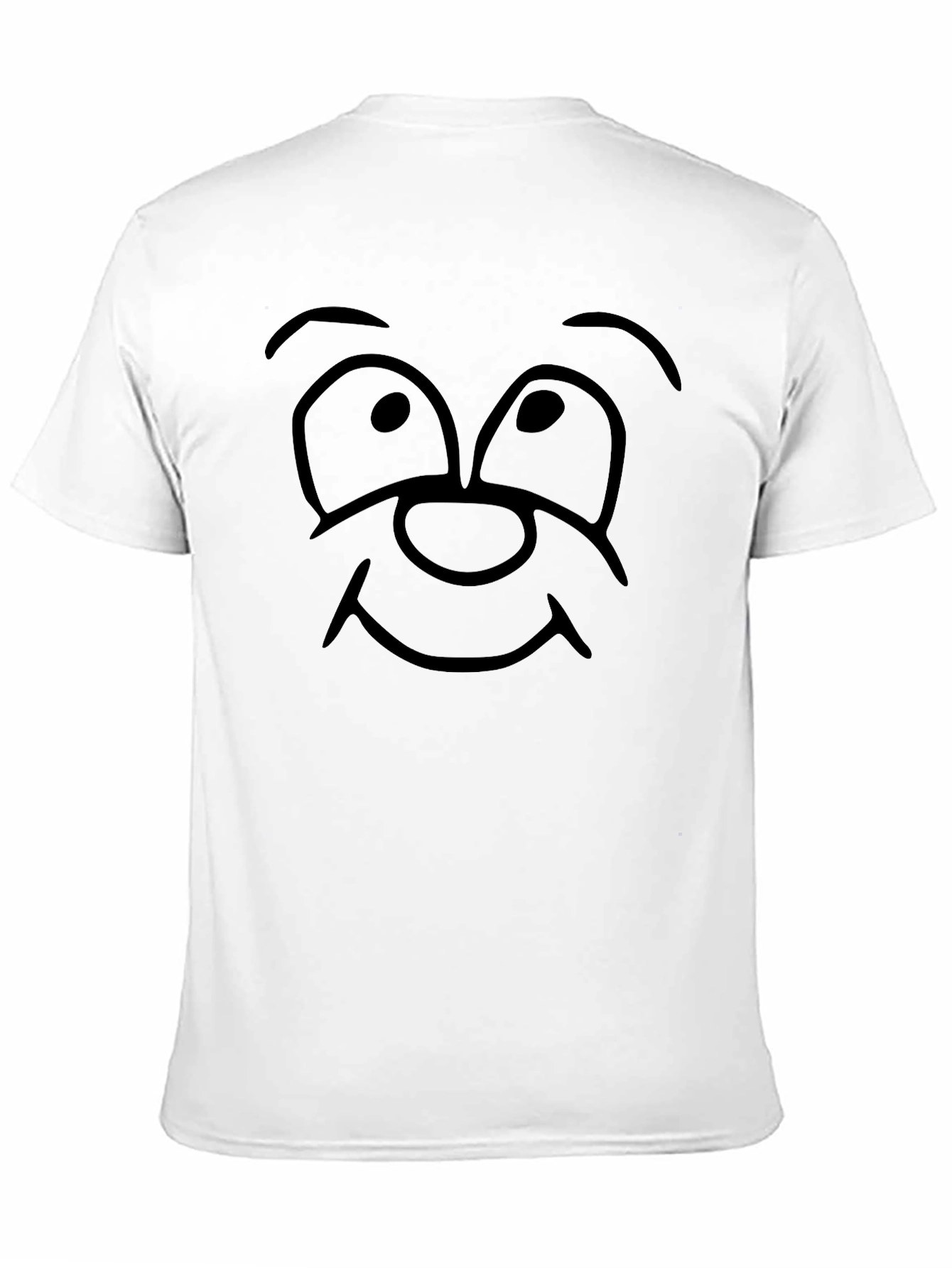 Cartoon Face Graphic Black T-Shirt