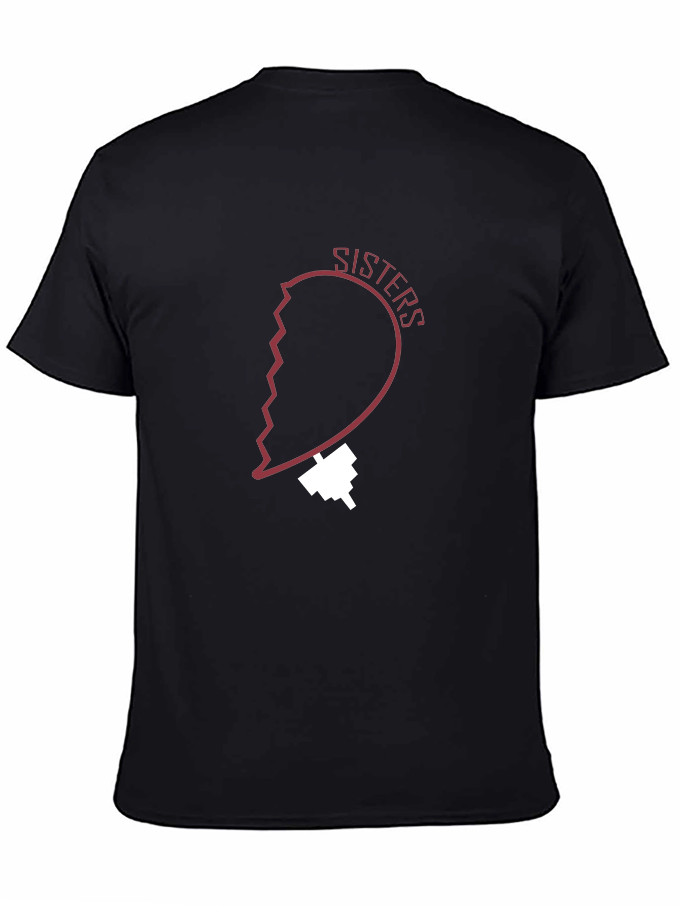 Sisters Heart Graphic Tee - Black