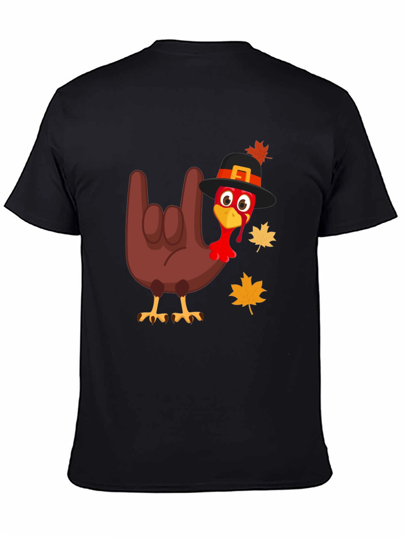 Thanksgiving Turkey Rock On Graphic Tee