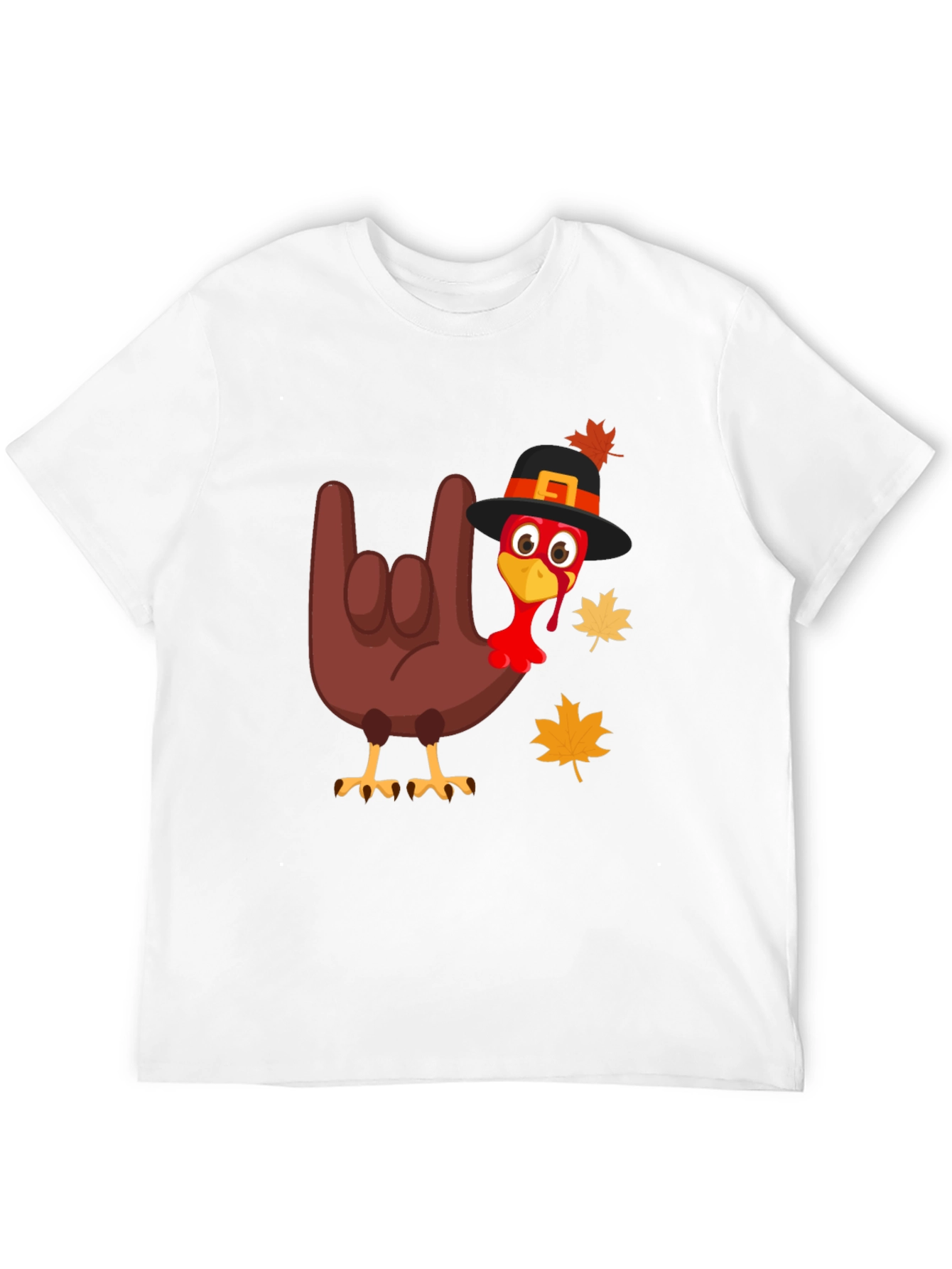 Thanksgiving Turkey Rock On Graphic Tee