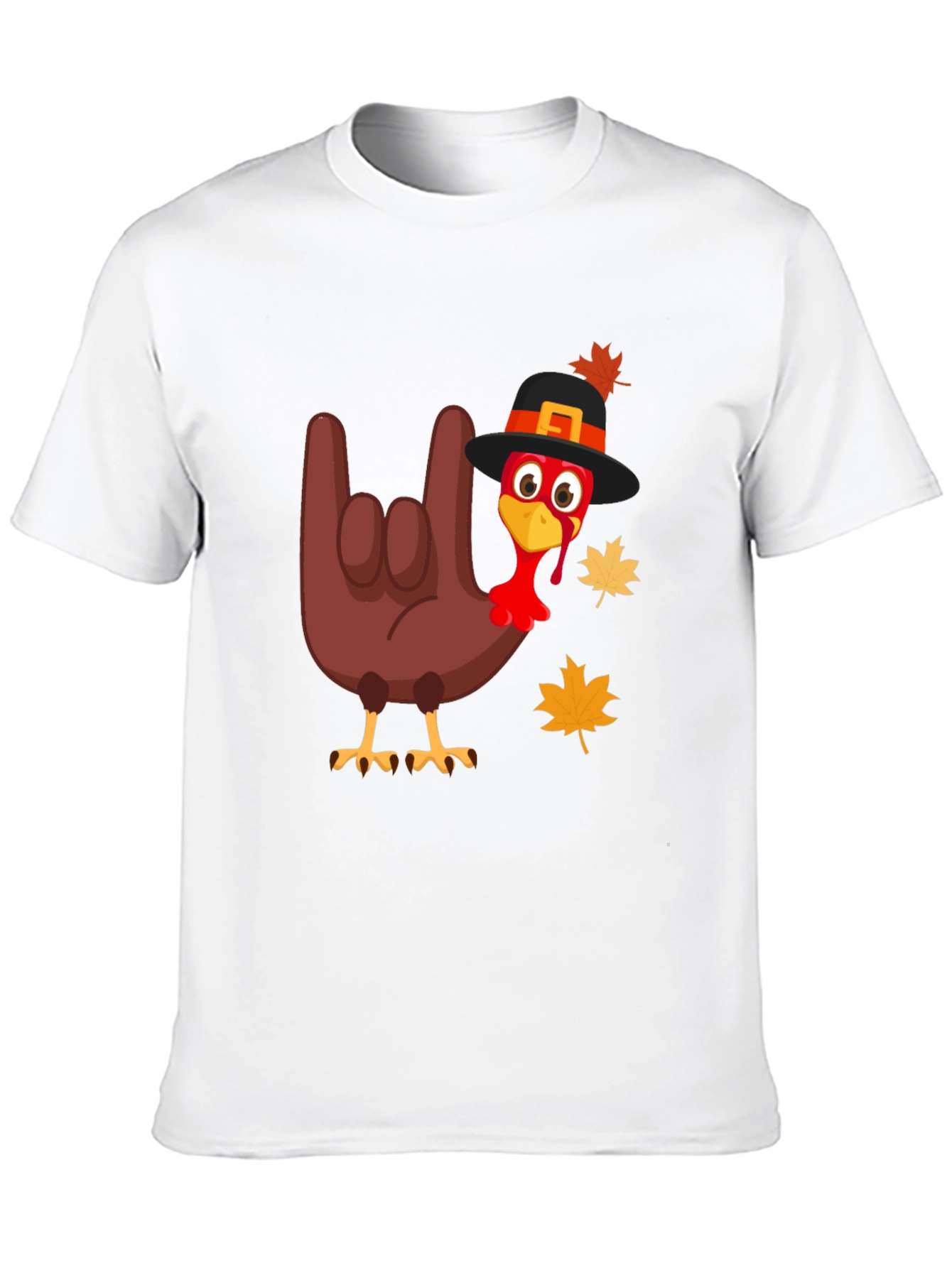Thanksgiving Turkey Rock On Graphic Tee