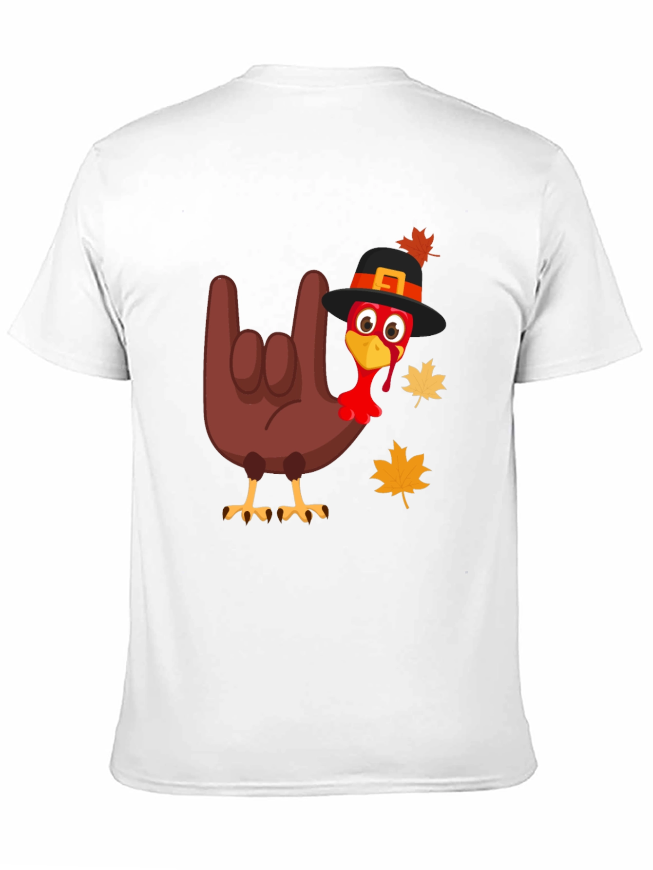 Thanksgiving Turkey Rock On Graphic Tee