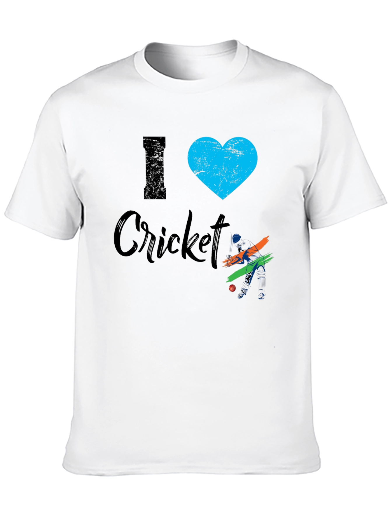 I Heart Cricket Black T-Shirt