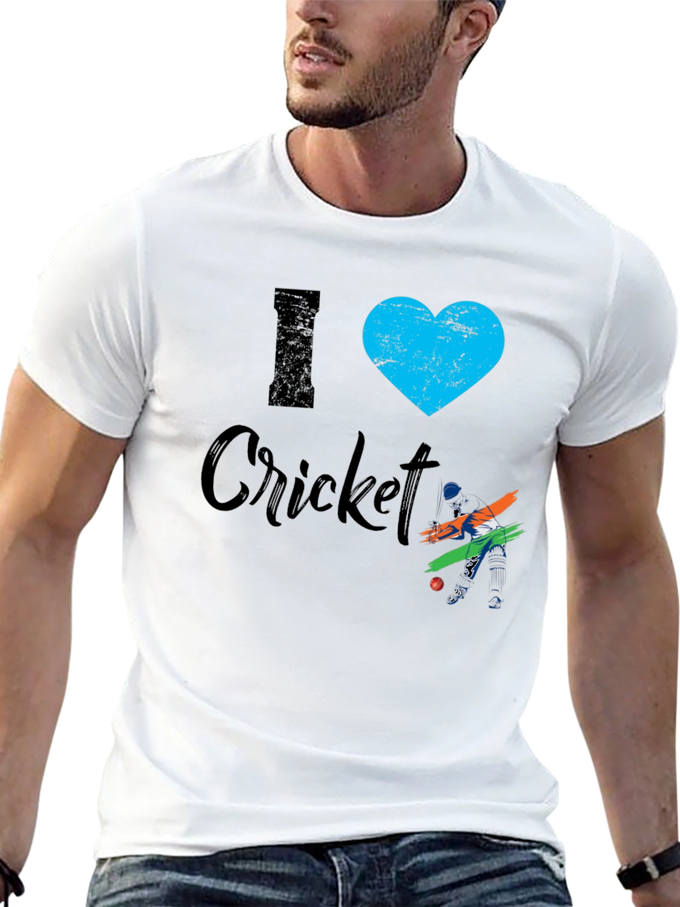 I Heart Cricket Black T-Shirt