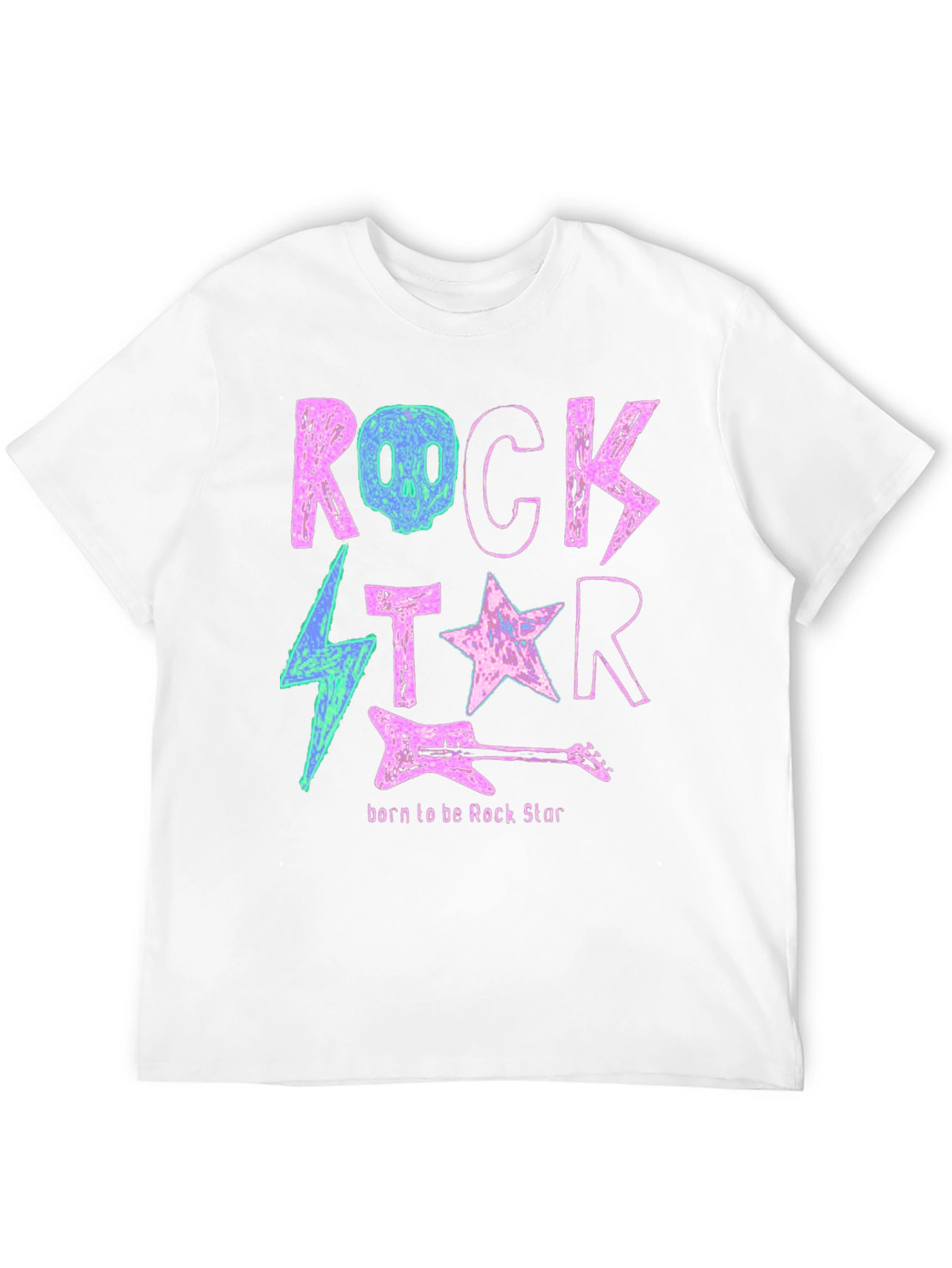 Rock Star Graphic Print Crew Neck T-Shirt