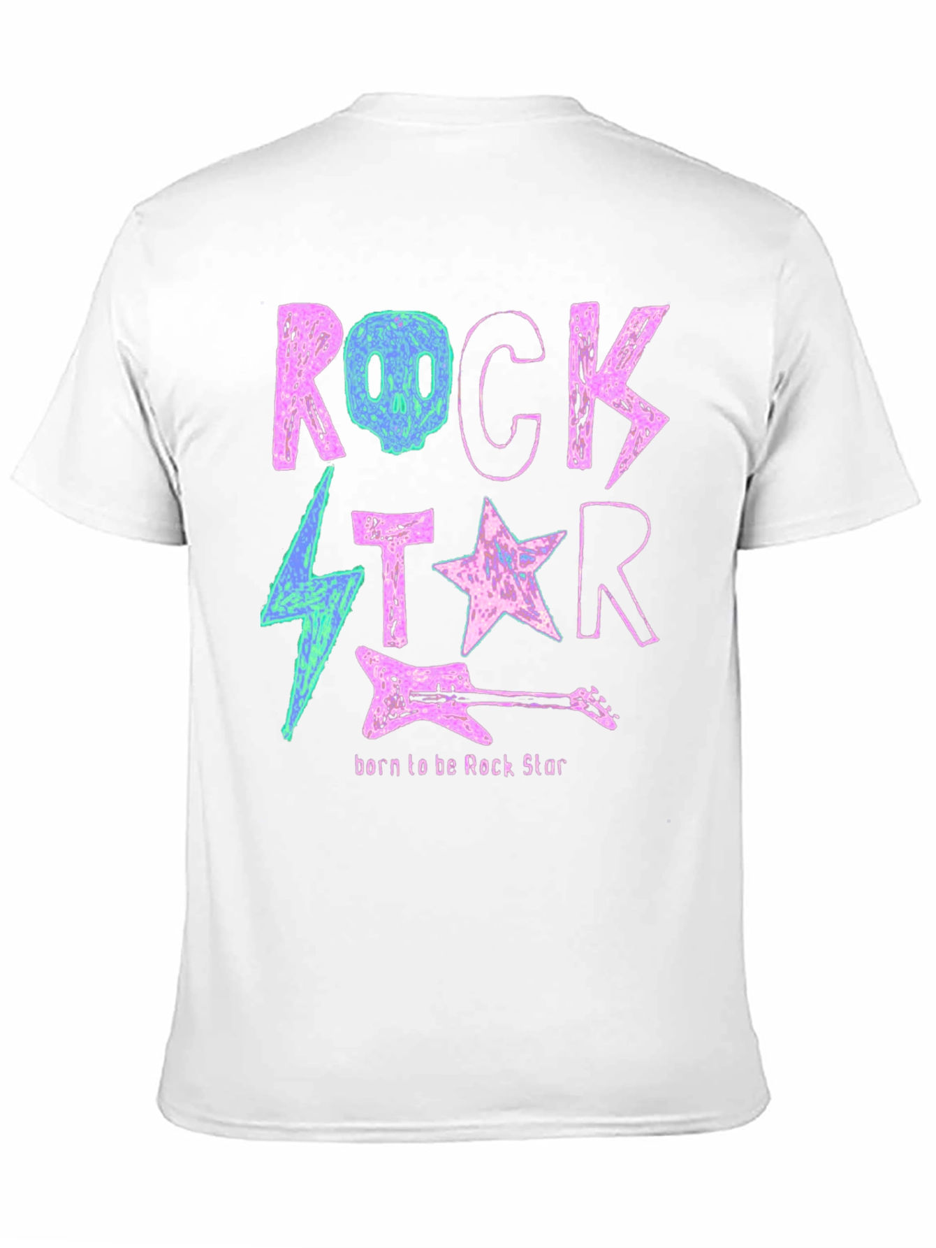 Rock Star Graphic Print Crew Neck T-Shirt