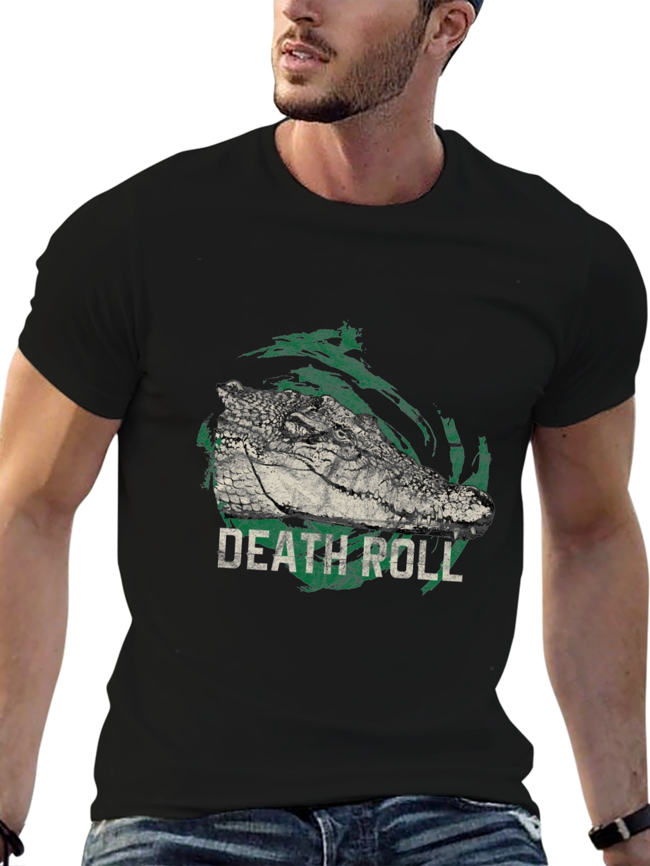 Death Roll Alligator Graphic Print T-Shirt