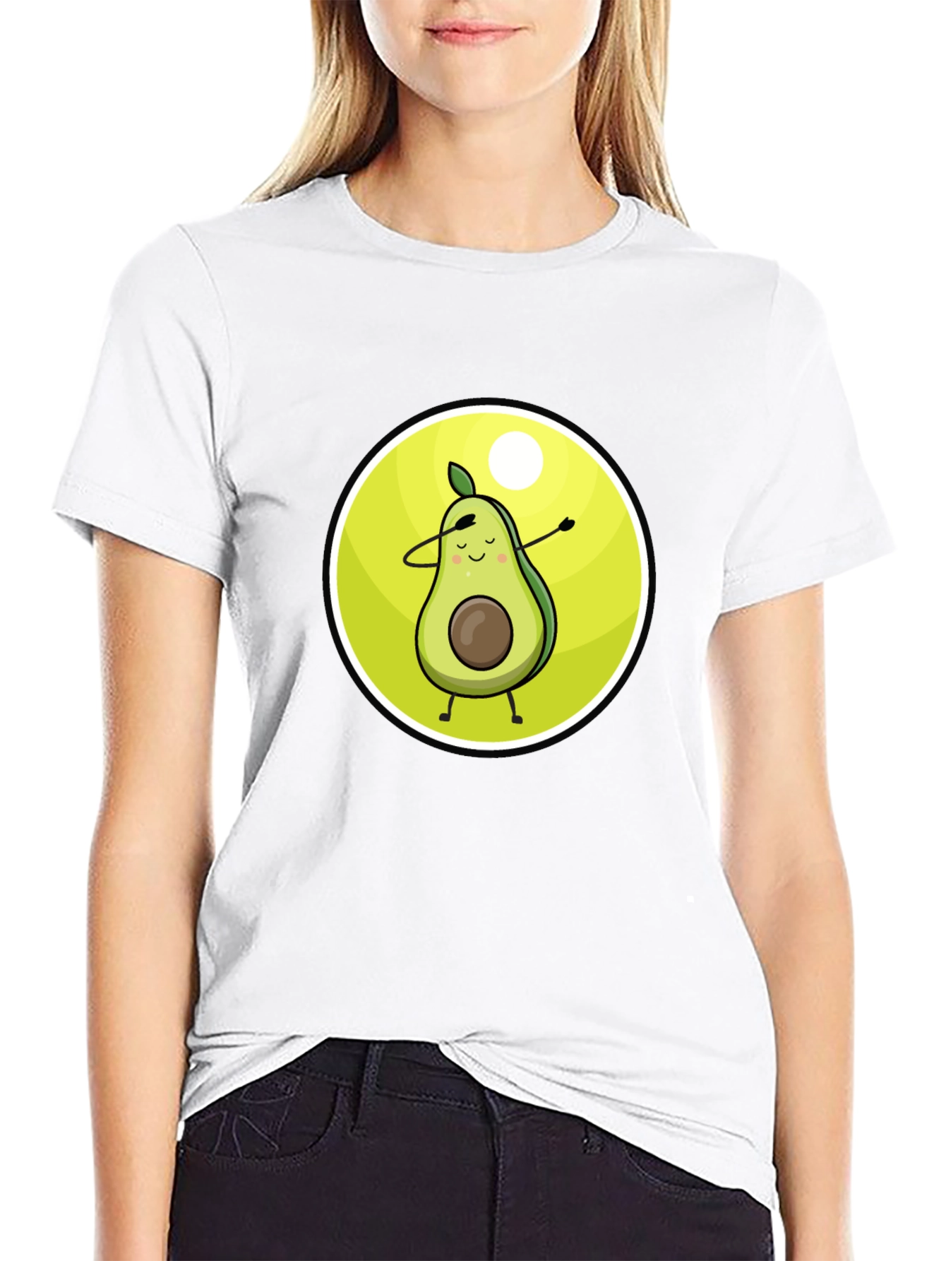 Dabbing Avocado Graphic Tee - Trendy & Fun!