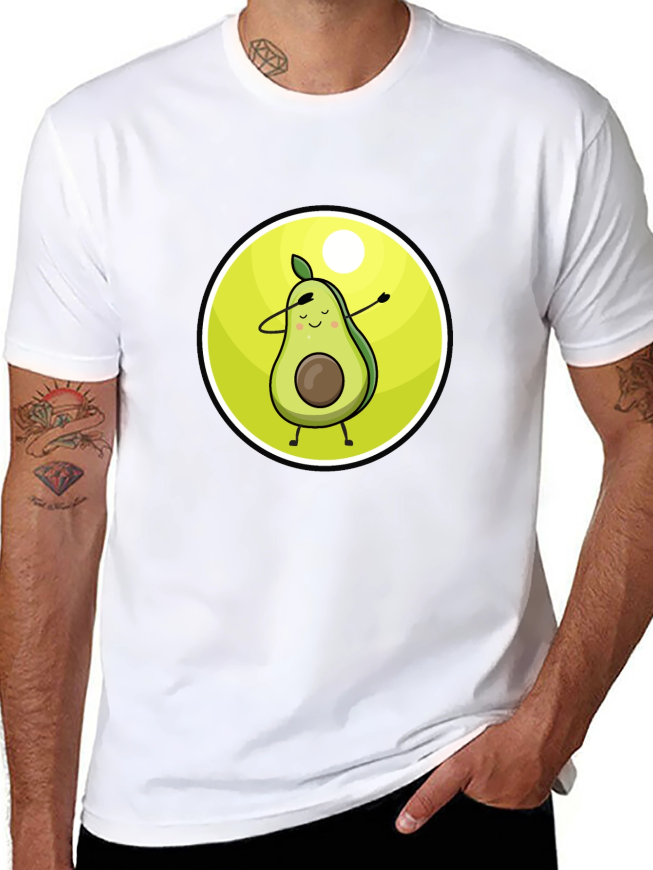 Dabbing Avocado Graphic Tee - Trendy & Fun!