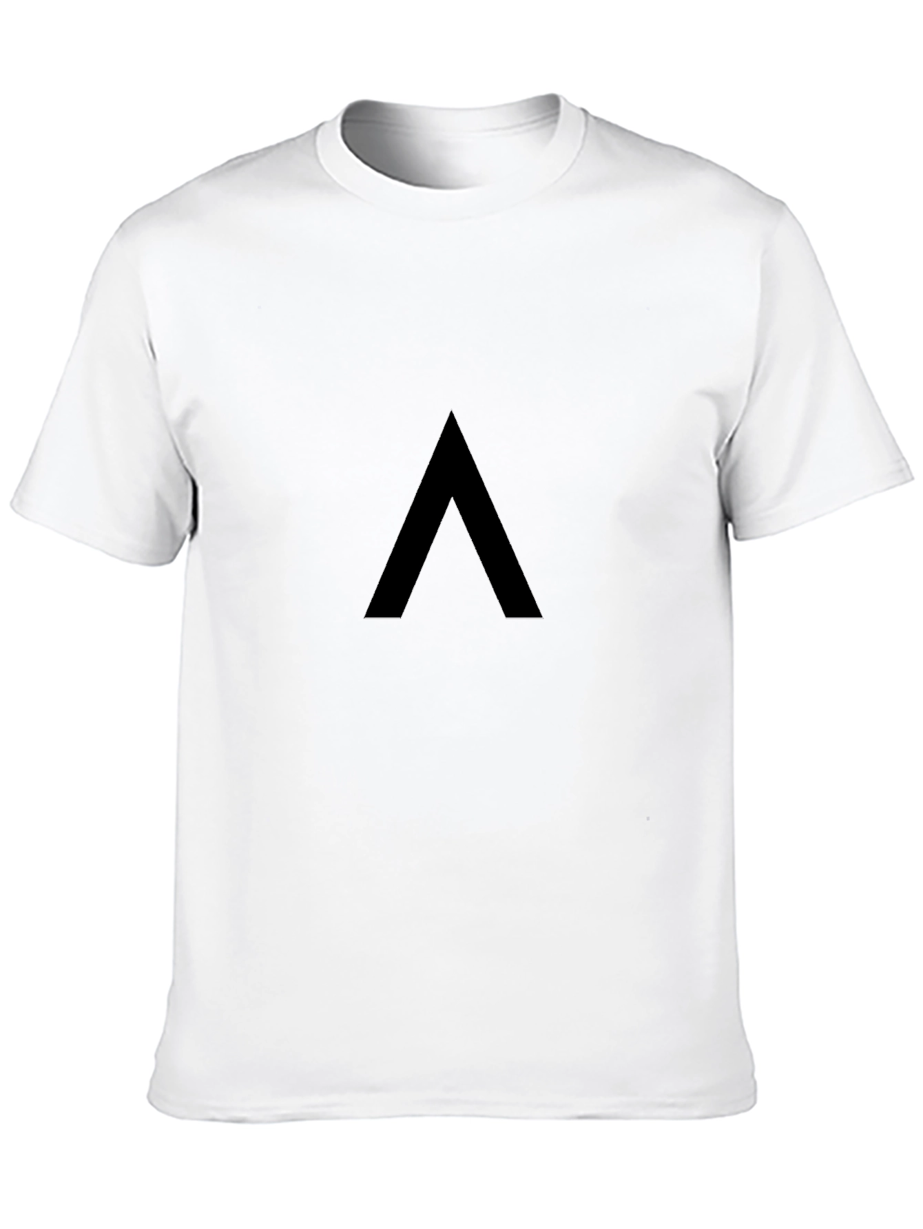 Minimalist Black T-Shirt with Geometric Design