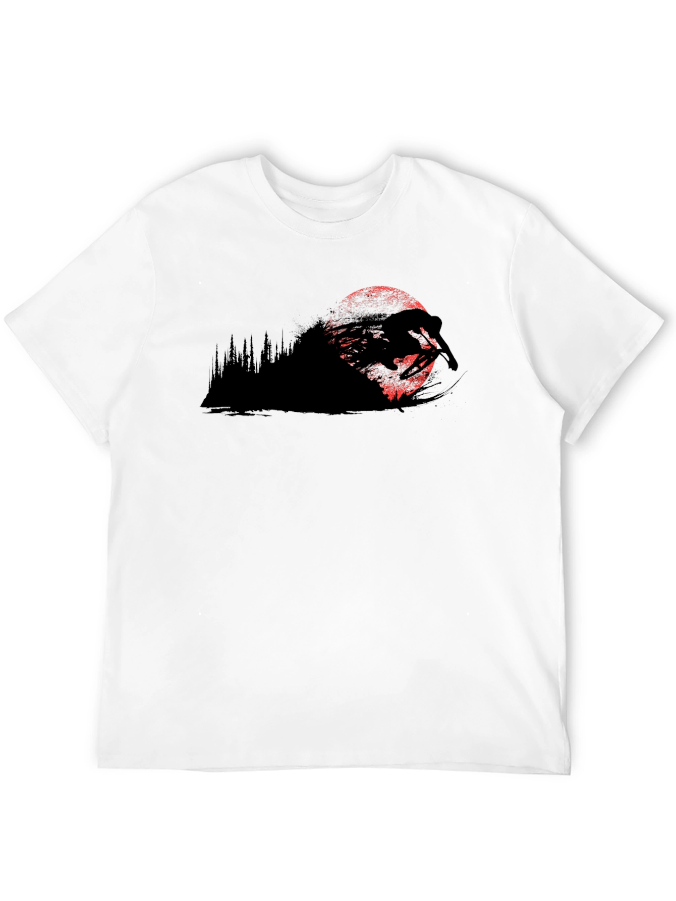 Mountain Biker Moon T-Shirt - Black
