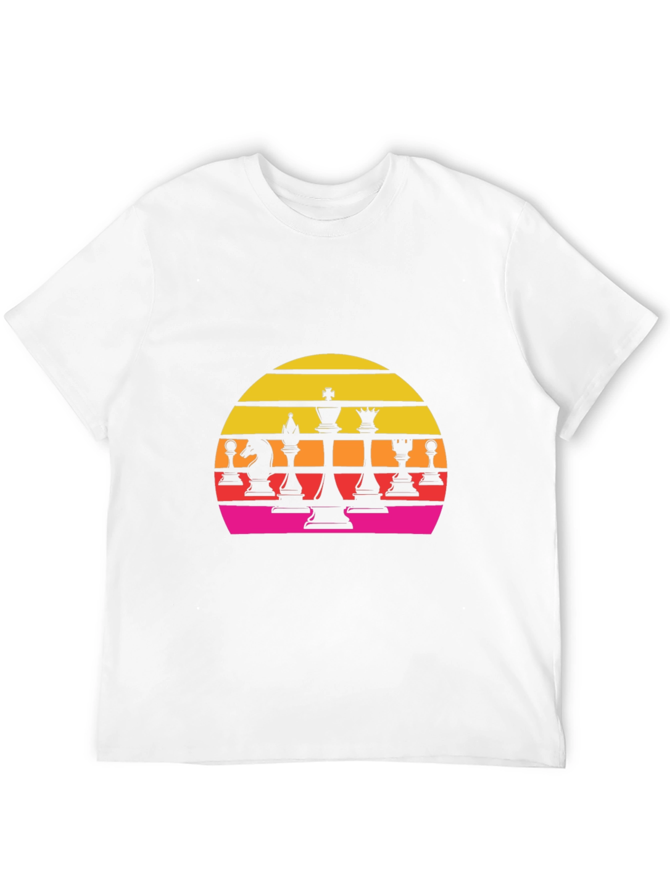 Chess Sunset Graphic Tee - Retro Style