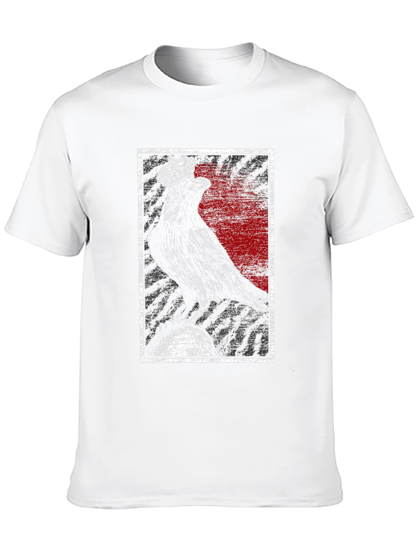 Crowned Raven Graphic Tee - Dark Gothic Style