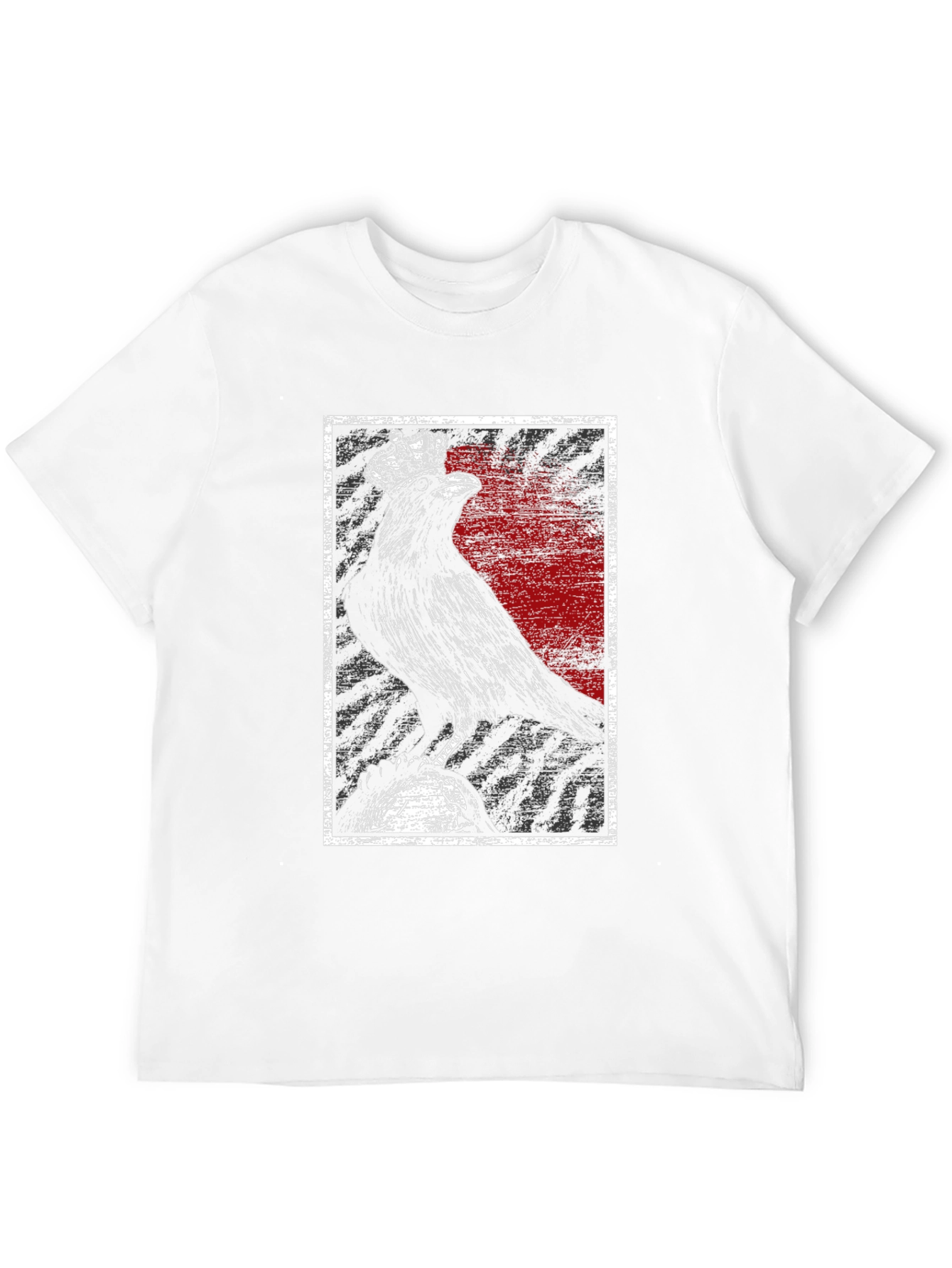 Crowned Raven Graphic Tee - Dark Gothic Style