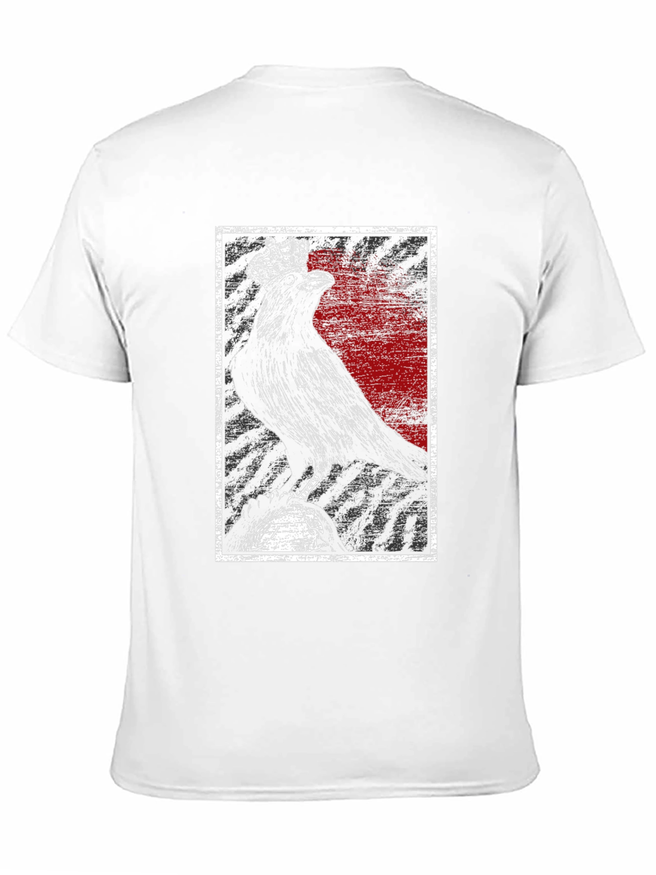 Crowned Raven Graphic Tee - Dark Gothic Style
