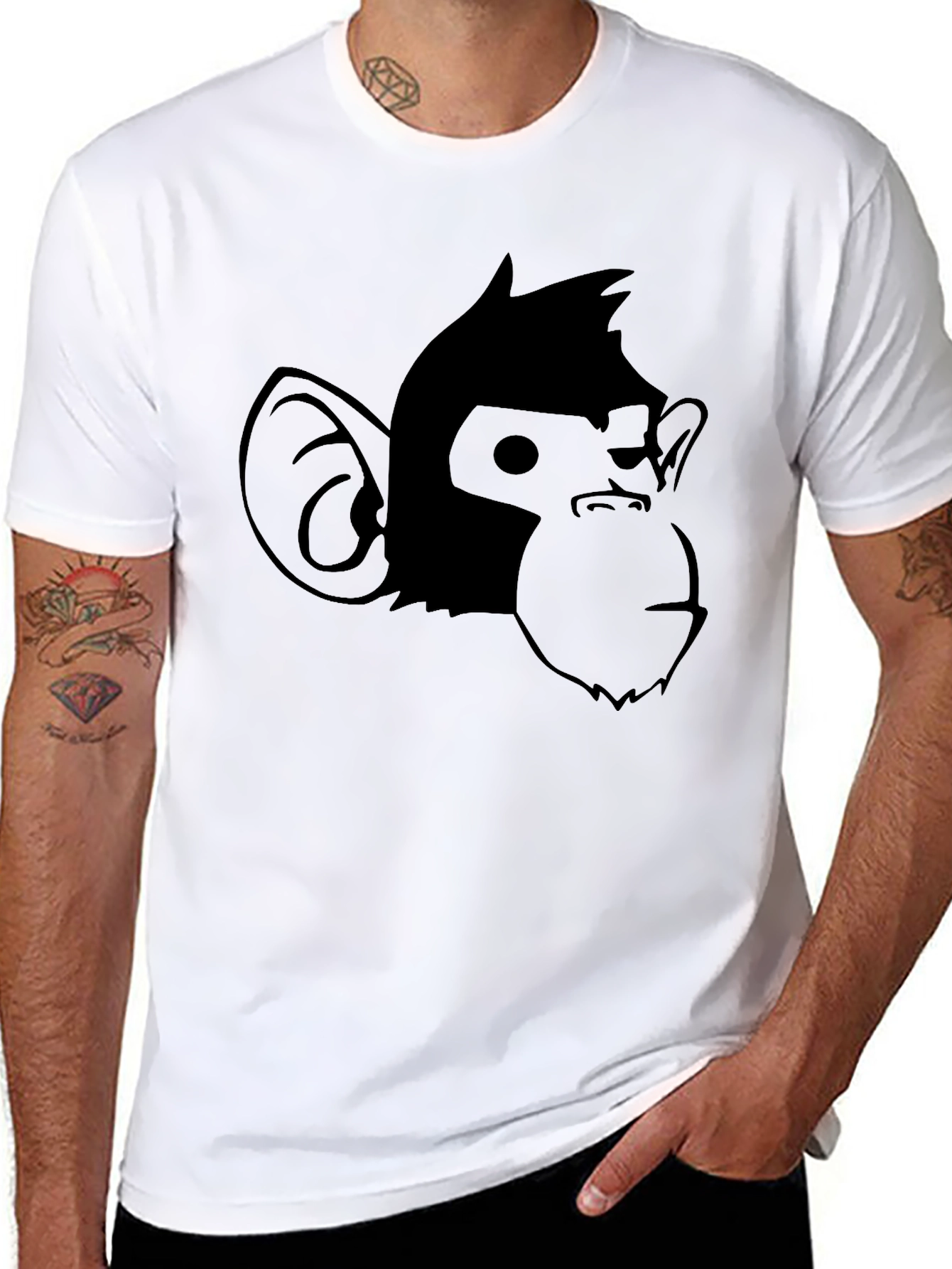 Cool Monkey Graphic Black T-Shirt