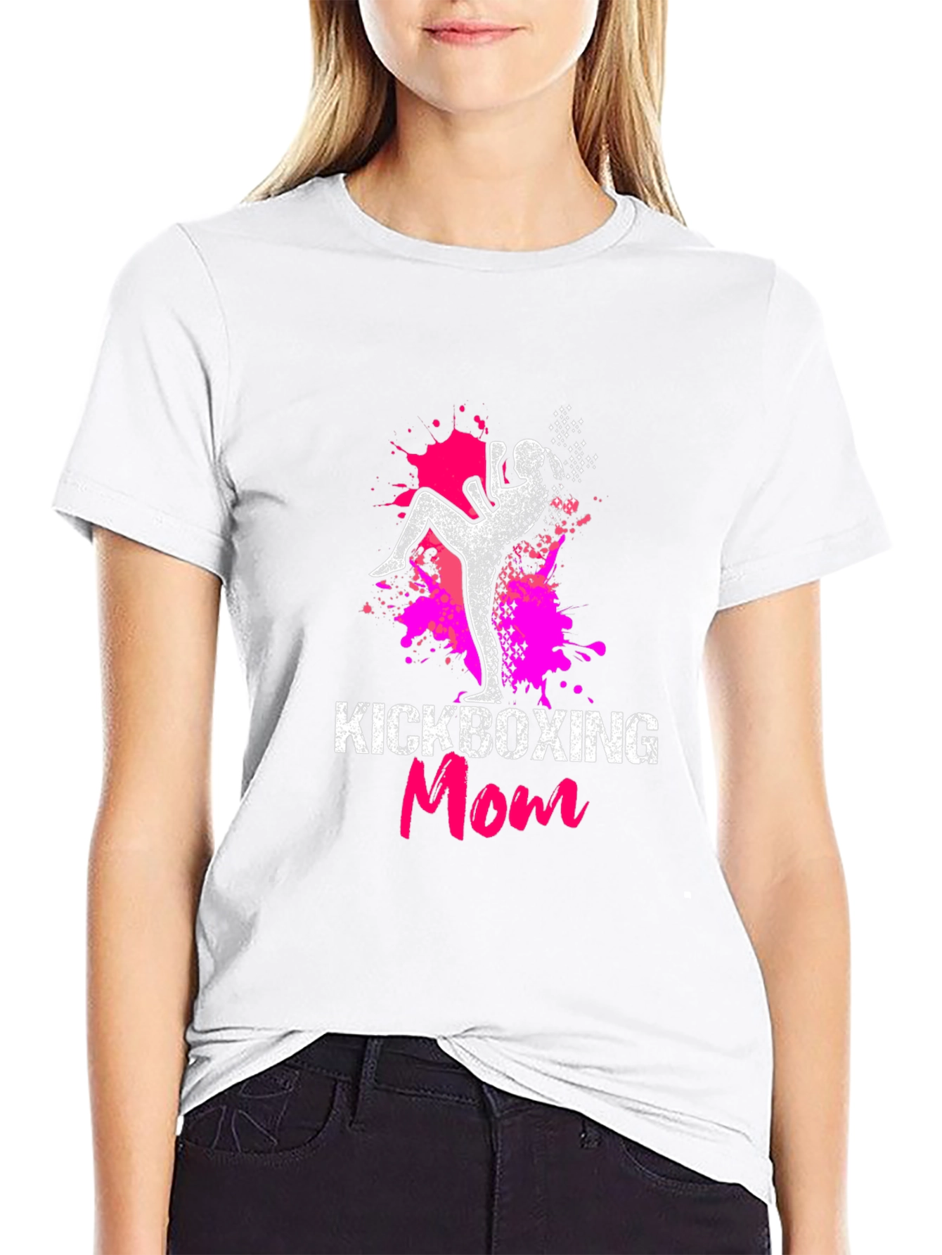 Kickboxing Mom Graphic Tee - Martial Arts Womens T-Shirt