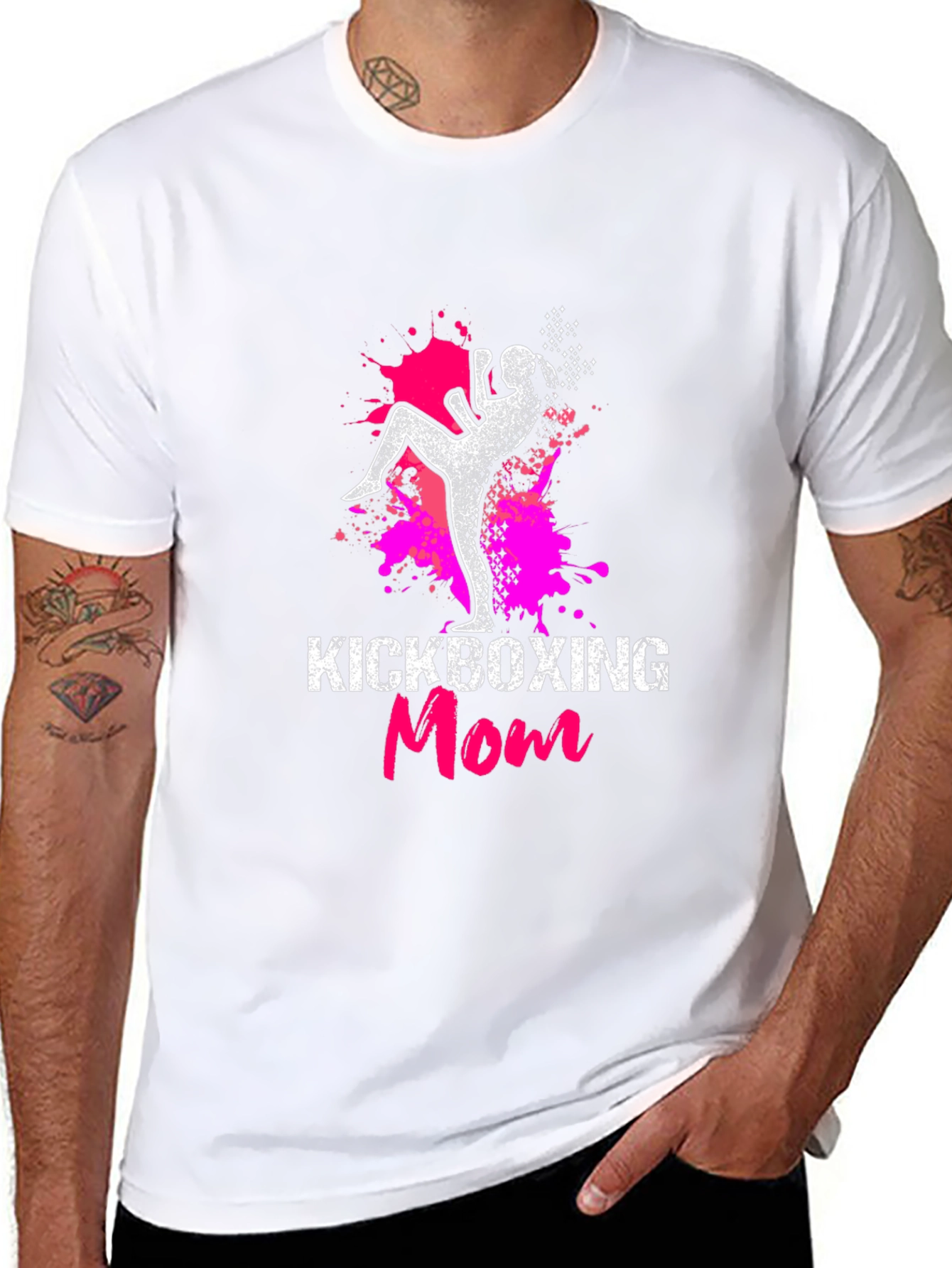 Kickboxing Mom Graphic Tee - Martial Arts Womens T-Shirt