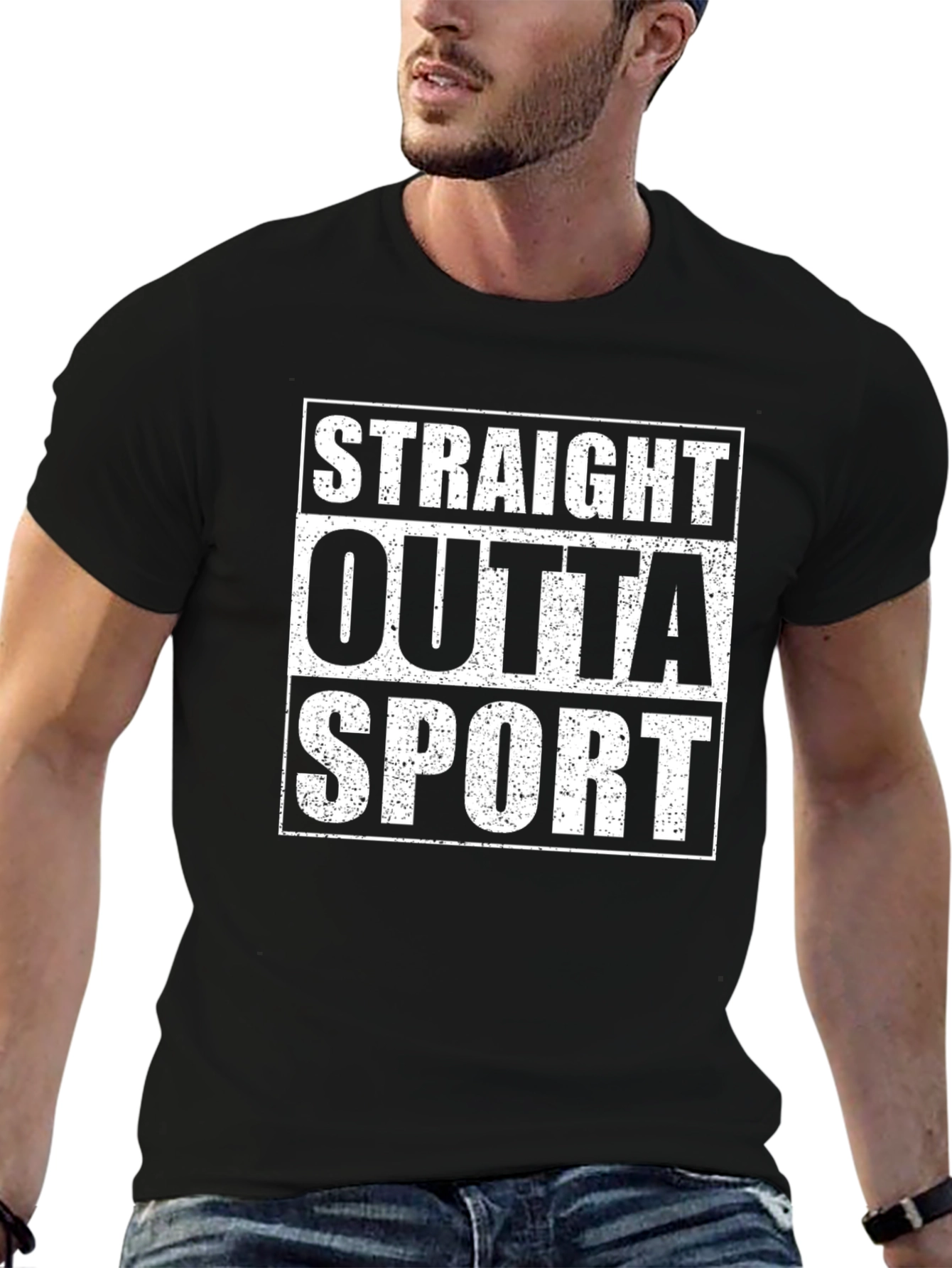 Straight Outta Sport Black Graphic Tee