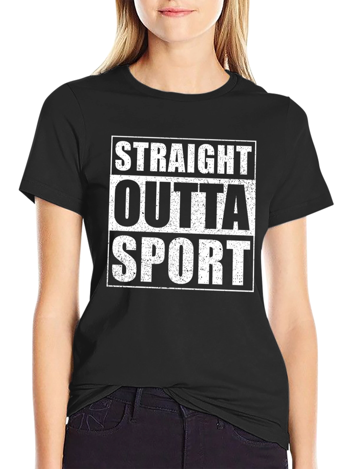 Straight Outta Sport Black Graphic Tee