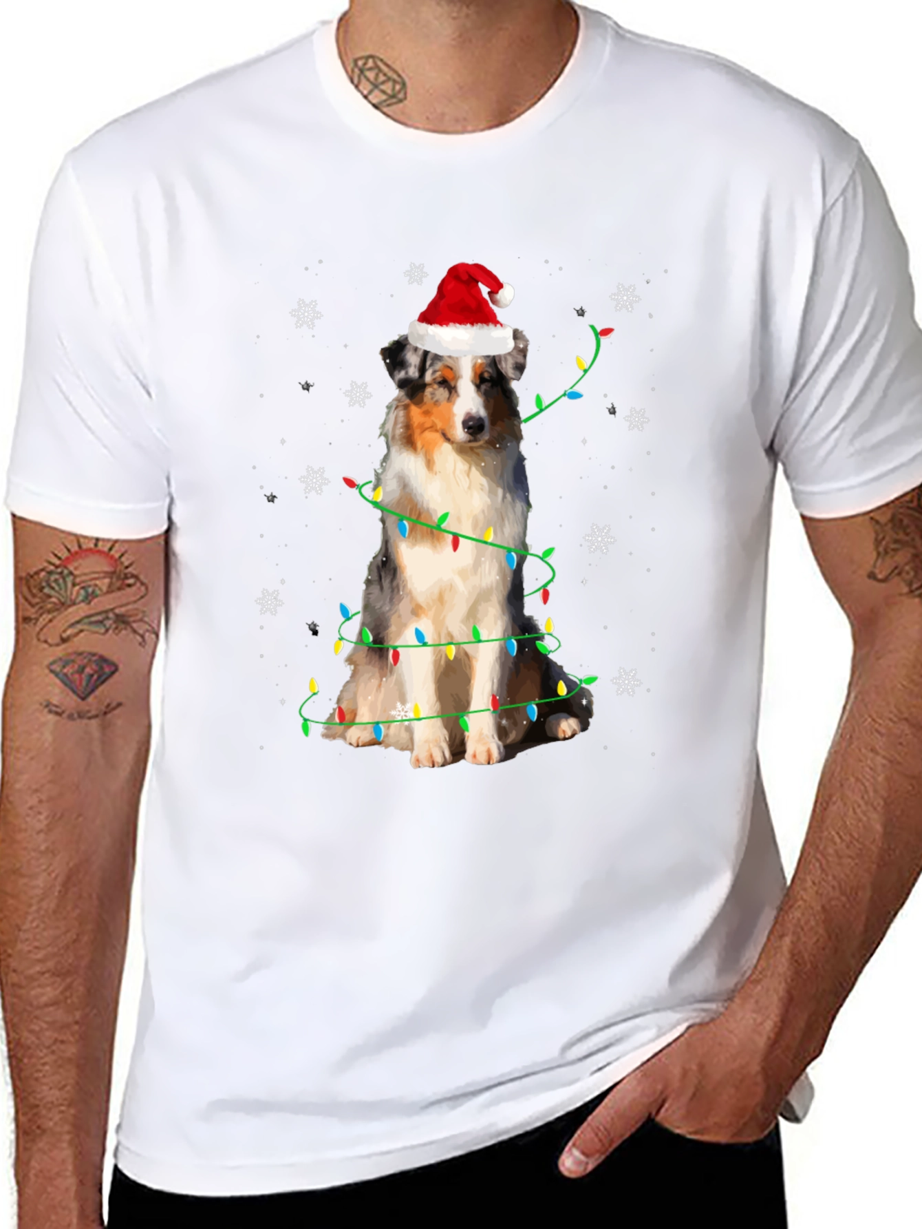 Festive Dog Christmas T-Shirt