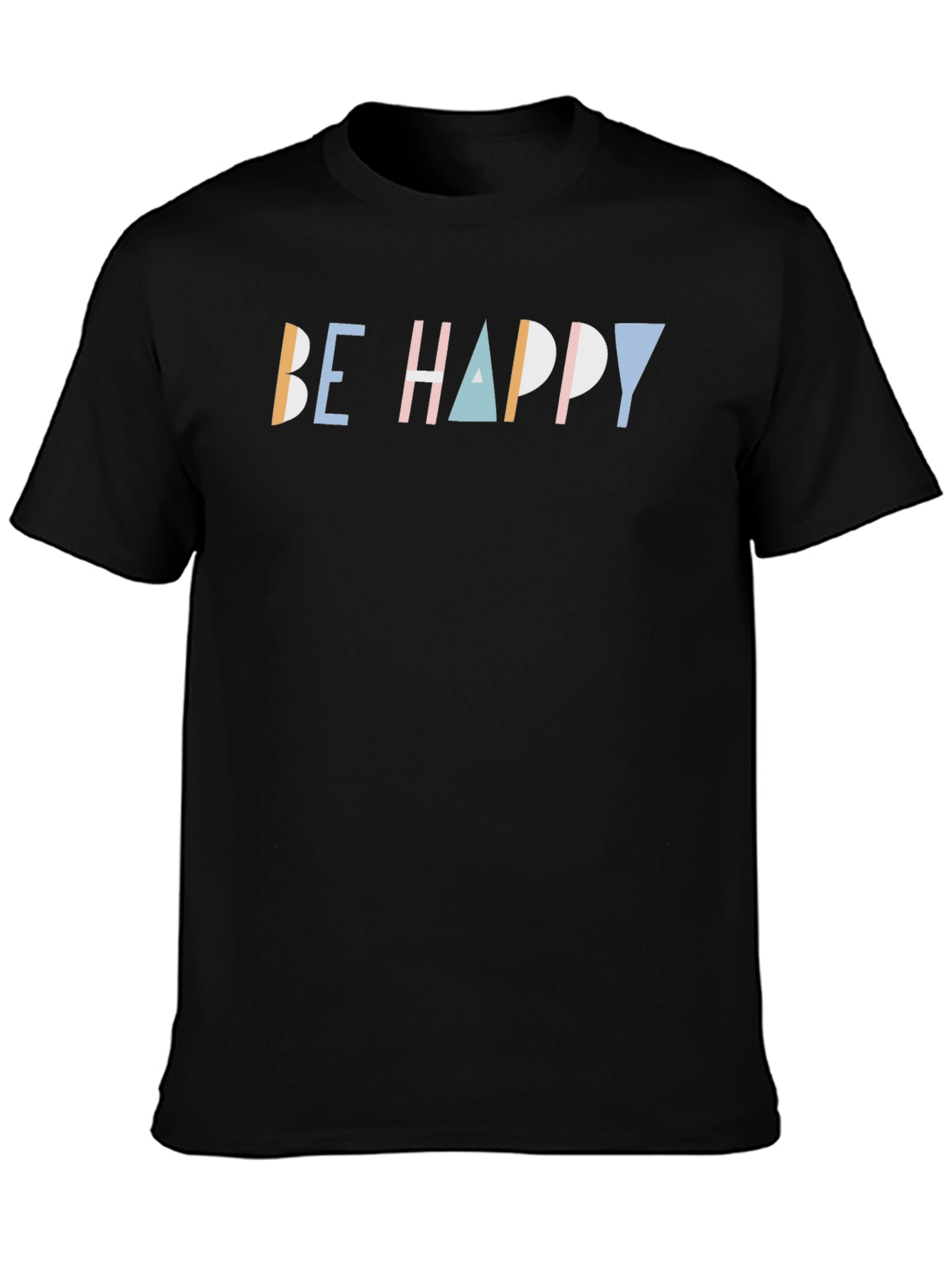 Be Happy Graphic Tee - Trendy Casual T-Shirt