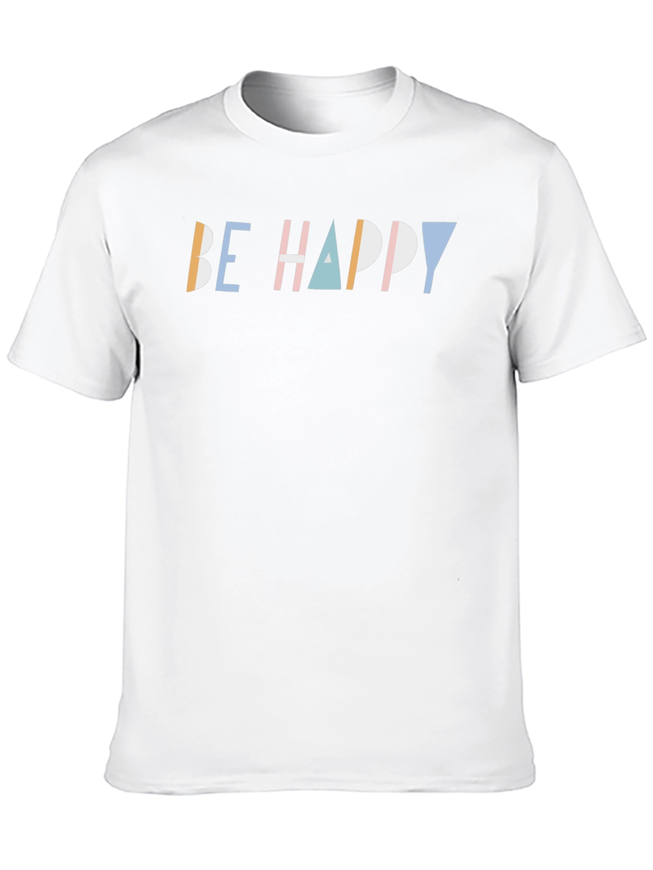 Be Happy Graphic Tee - Trendy Casual T-Shirt
