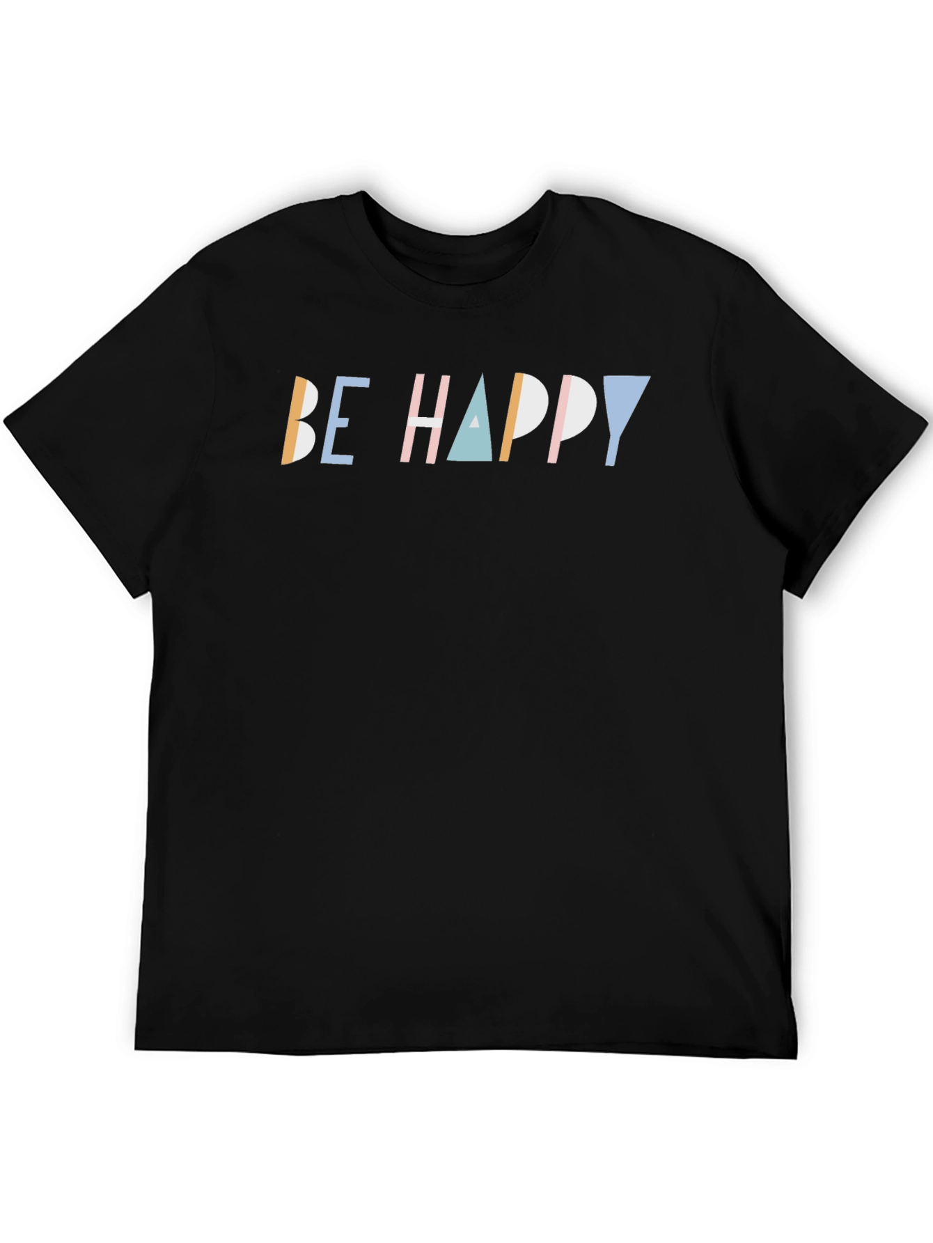 Be Happy Graphic Tee - Trendy Casual T-Shirt