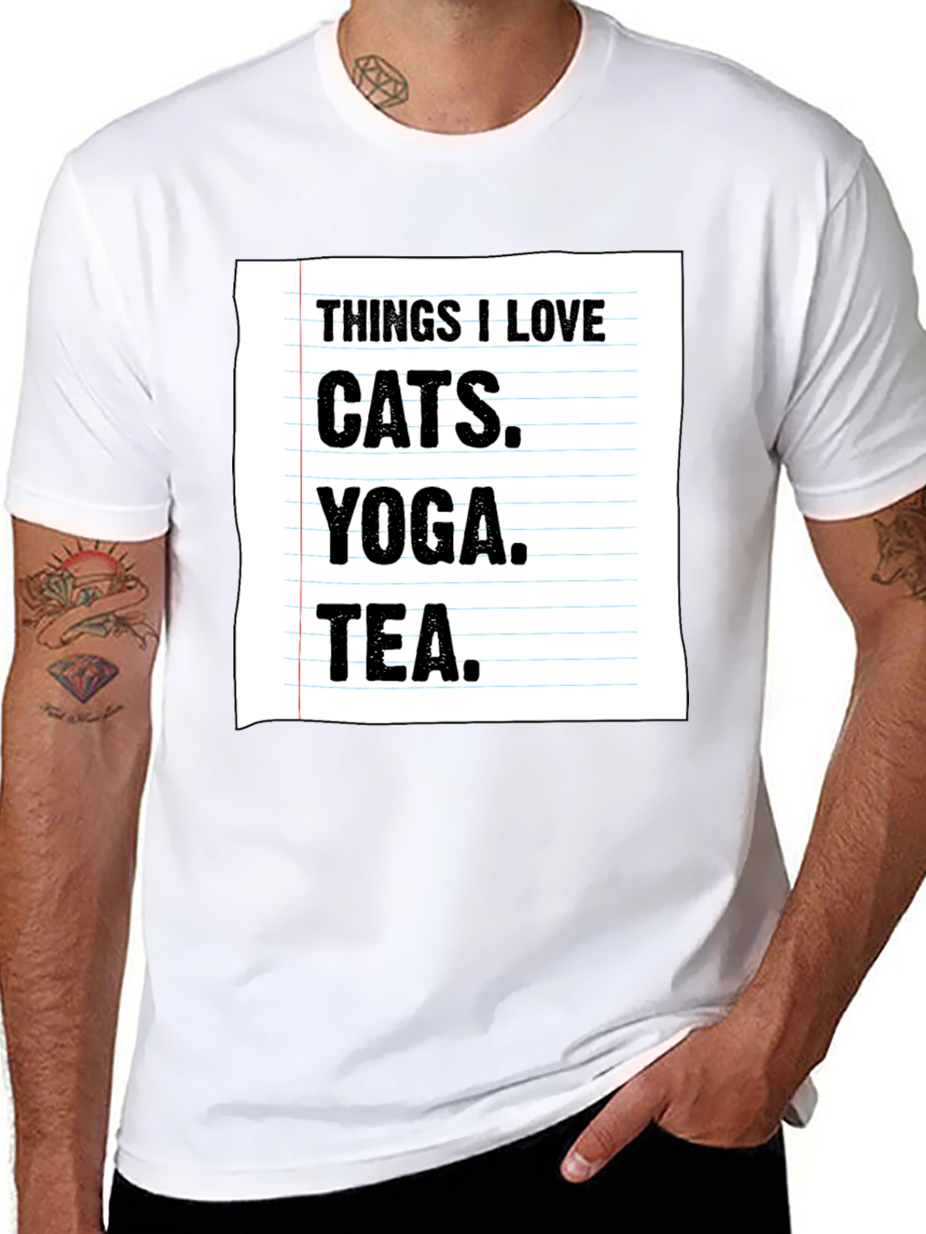 Cats Yoga Tea T-Shirt | Funny Graphic Tee