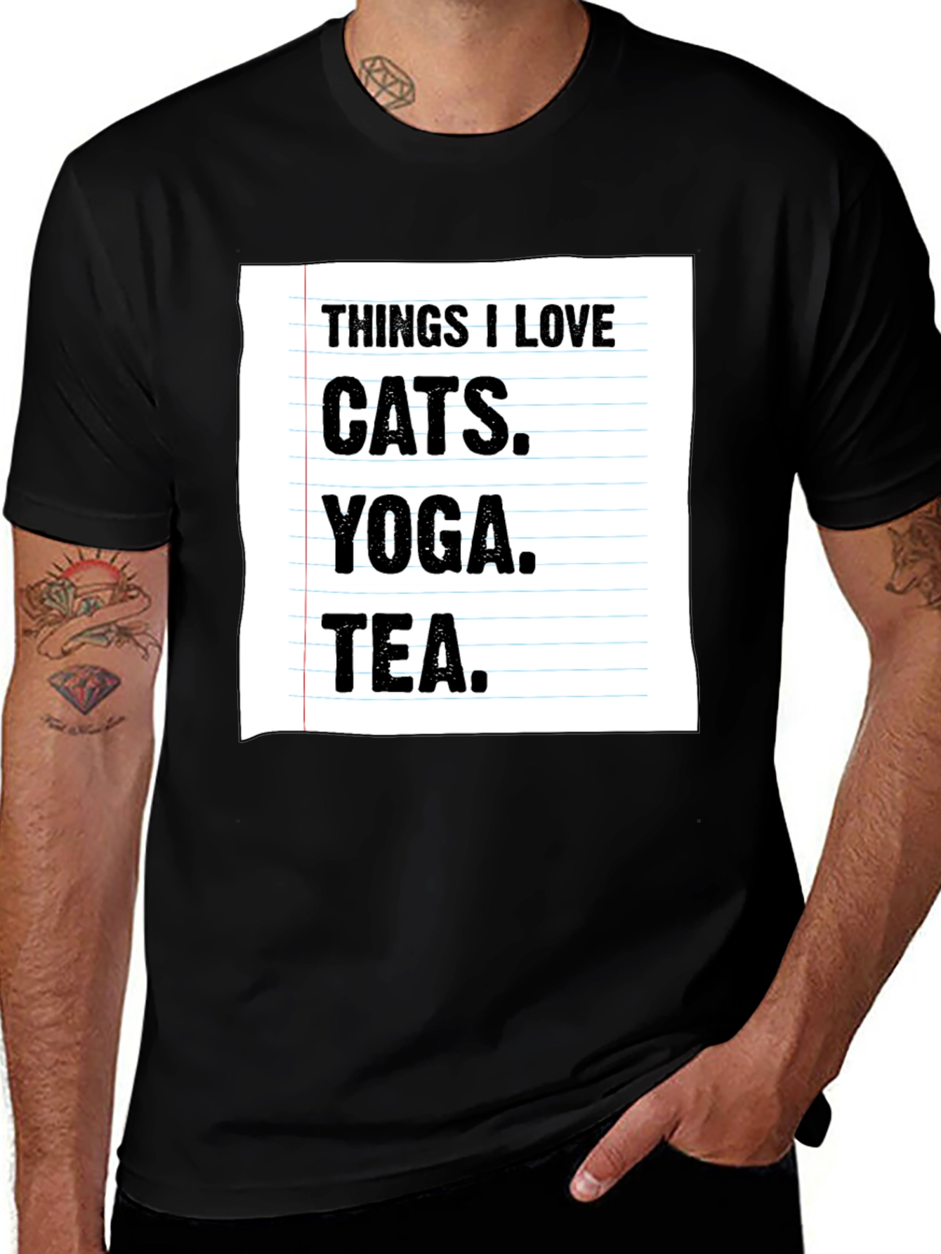 Cats Yoga Tea T-Shirt | Funny Graphic Tee