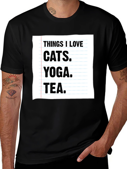 Cats Yoga Tea T-Shirt | Funny Graphic Tee